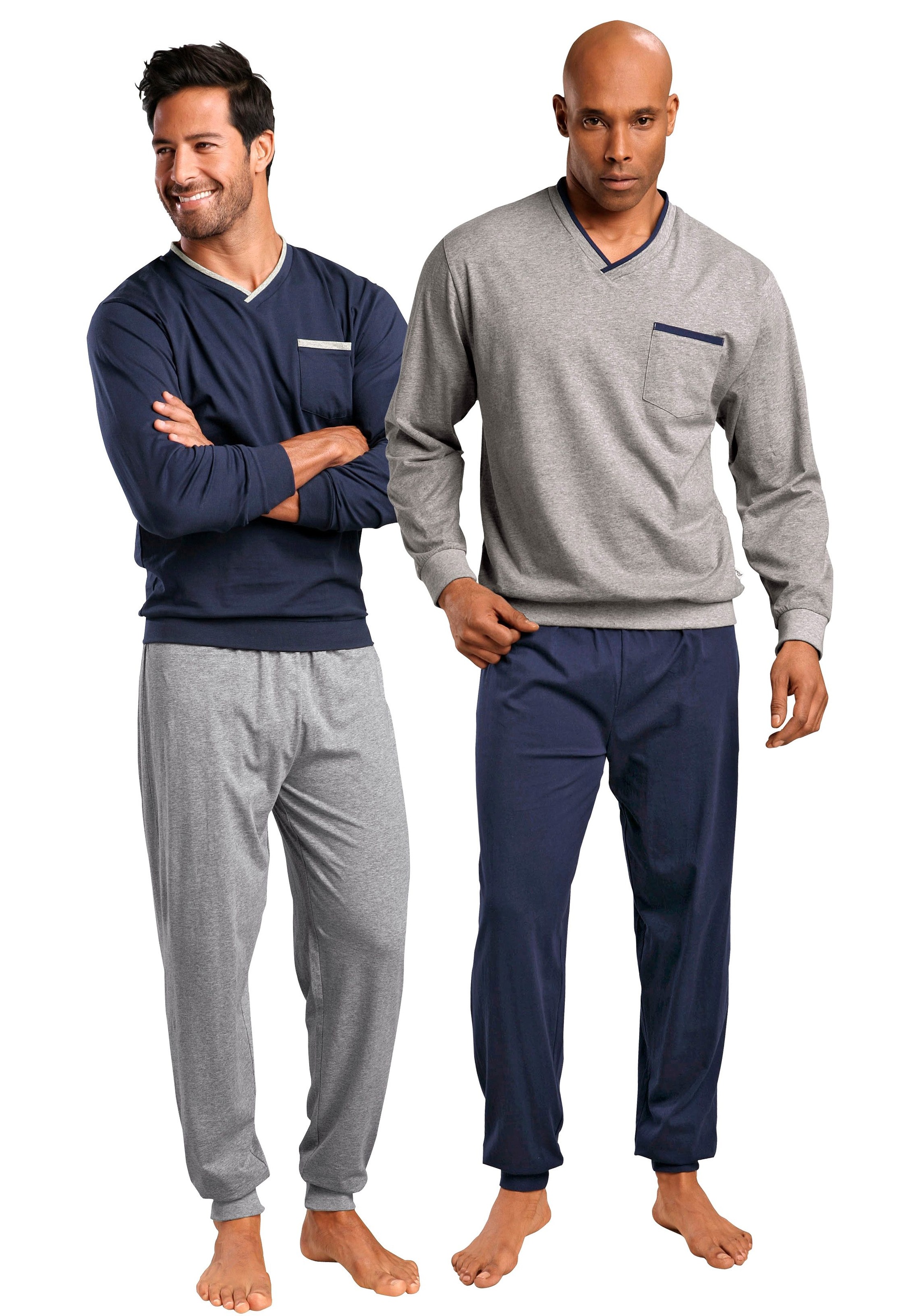 le jogger Pyjama Packung, 4 tlg. in langer Form