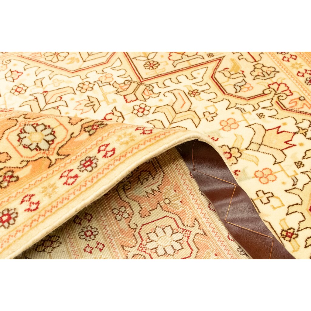 morgenland Teppich »Täbriz 50 Raj Teppich handgeknüpft beige«, rechteckig