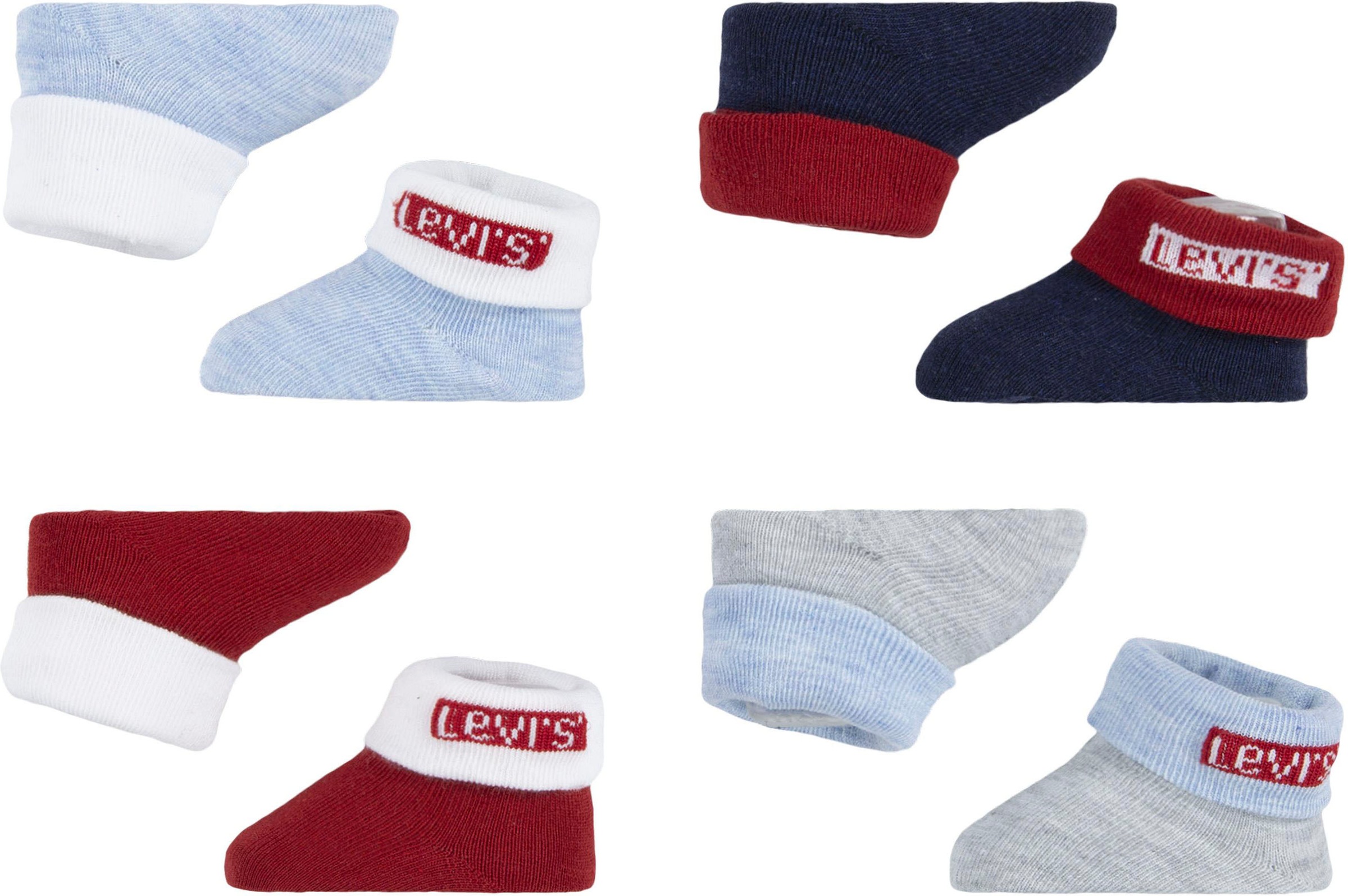 Levi's® Kids Socken »4PK Red Tab Bootie« 8 Paar tlg. UNISEX