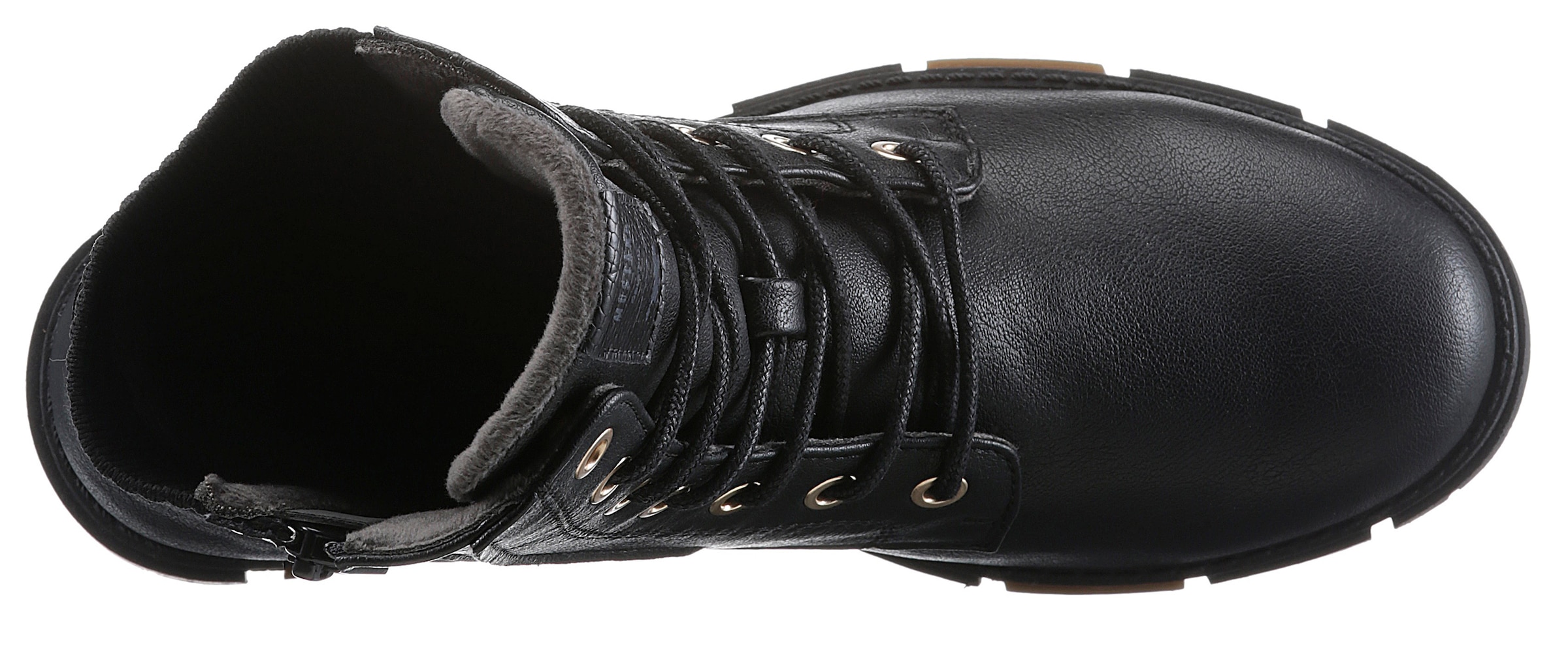 Mustang Shoes Schnürstiefelette, Boots, Winterstiefel mit Innen-Reissverschluss