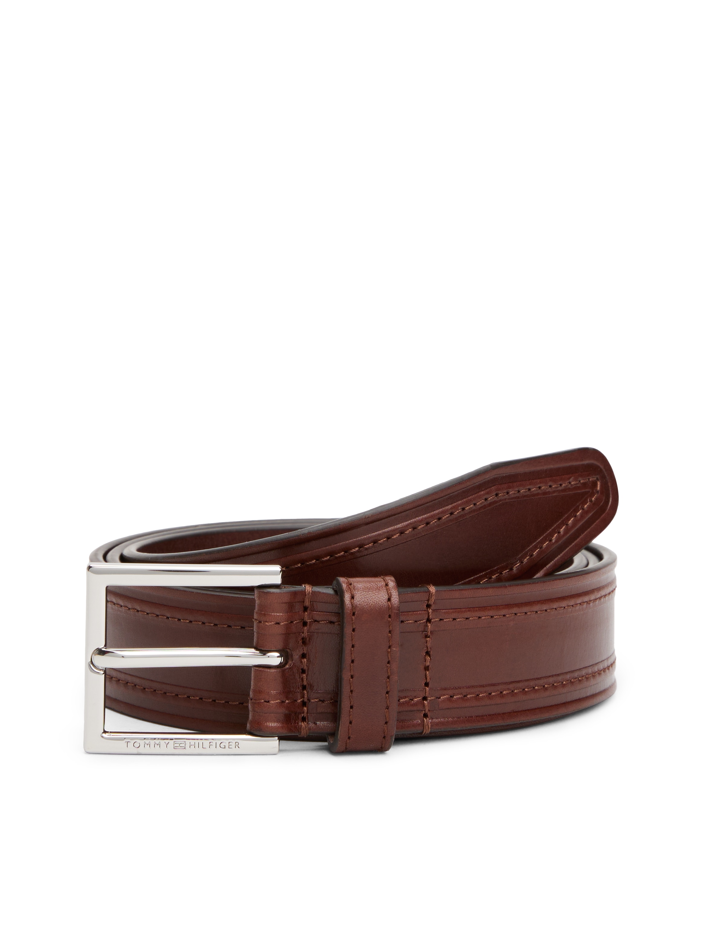 Tommy Hilfiger Ledergürtel »HUDSON EMBOSS LEATHER 3.0«, Grössenverstellbar