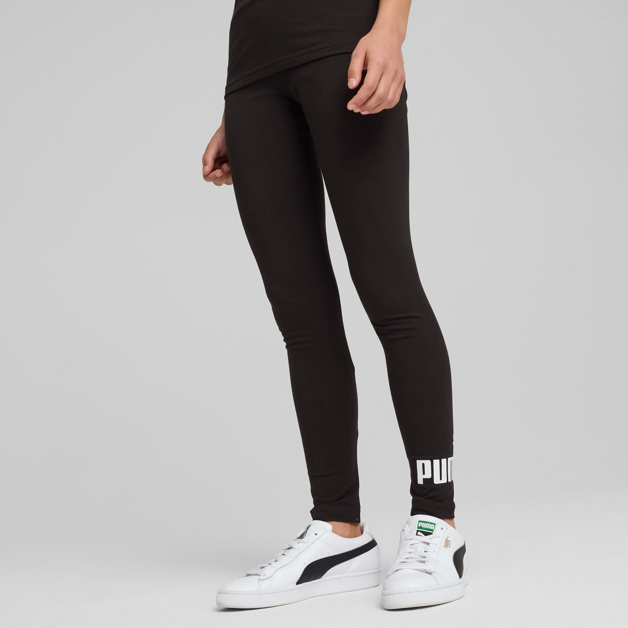 PUMA Leggings »ESS NO. 1 LOGO LEGGINGS G« sportlicher Stil, für Kinder, aus Baumwollmischung