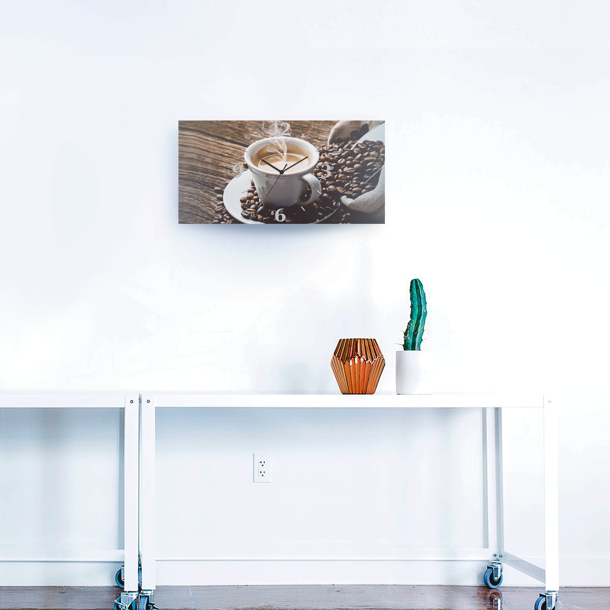 Artland Wanduhr »Heisser Kaffee - dampfender Kaffee«, 3D Optik gebogen, mit Quarz- oder Funkuhrwerk, versch. Grössen