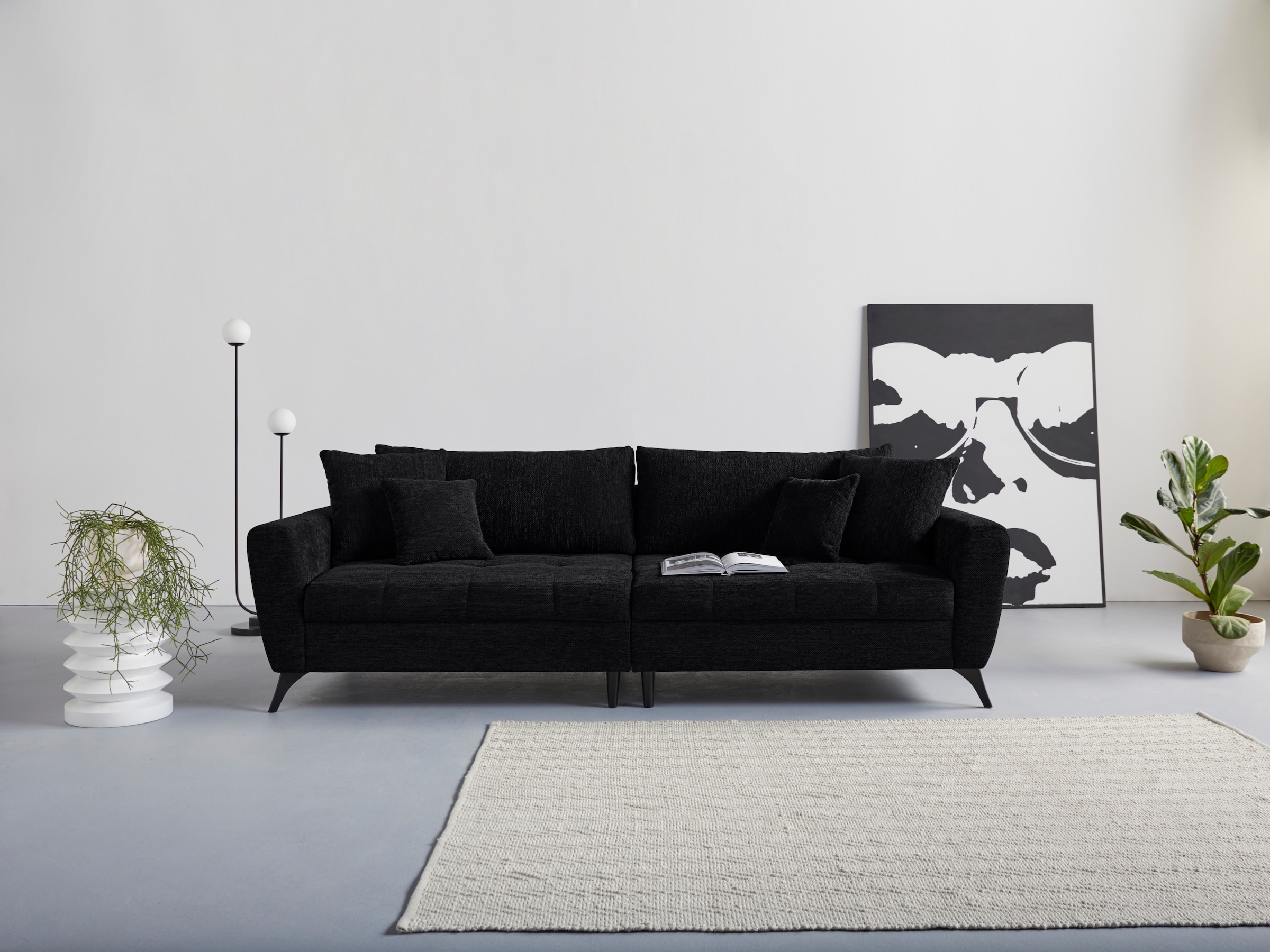 ❤ INOSIGN Big-Sofa »Lörby«, auch lose Aqua Jelmoli-Online mit Sitzbereich, Steppung clean-Bezug, Kissen im Shop im ordern feine