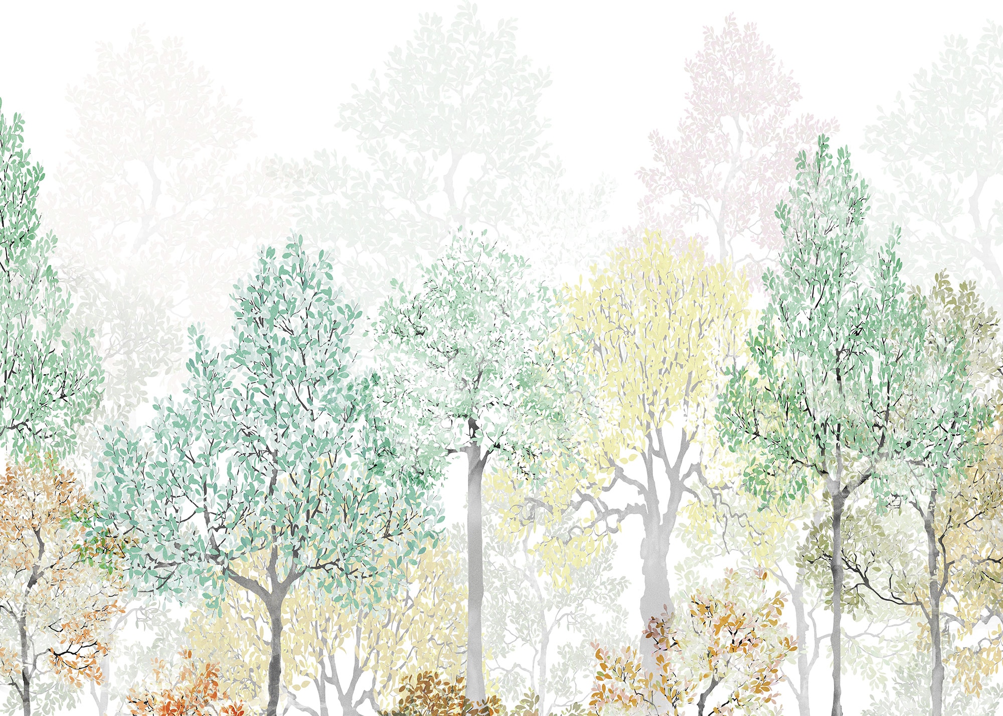 Komar Fototapete »Komar Vlies Fototapete - Bright Rainbow - Grösse 350 x 250 cm«, bedruckt