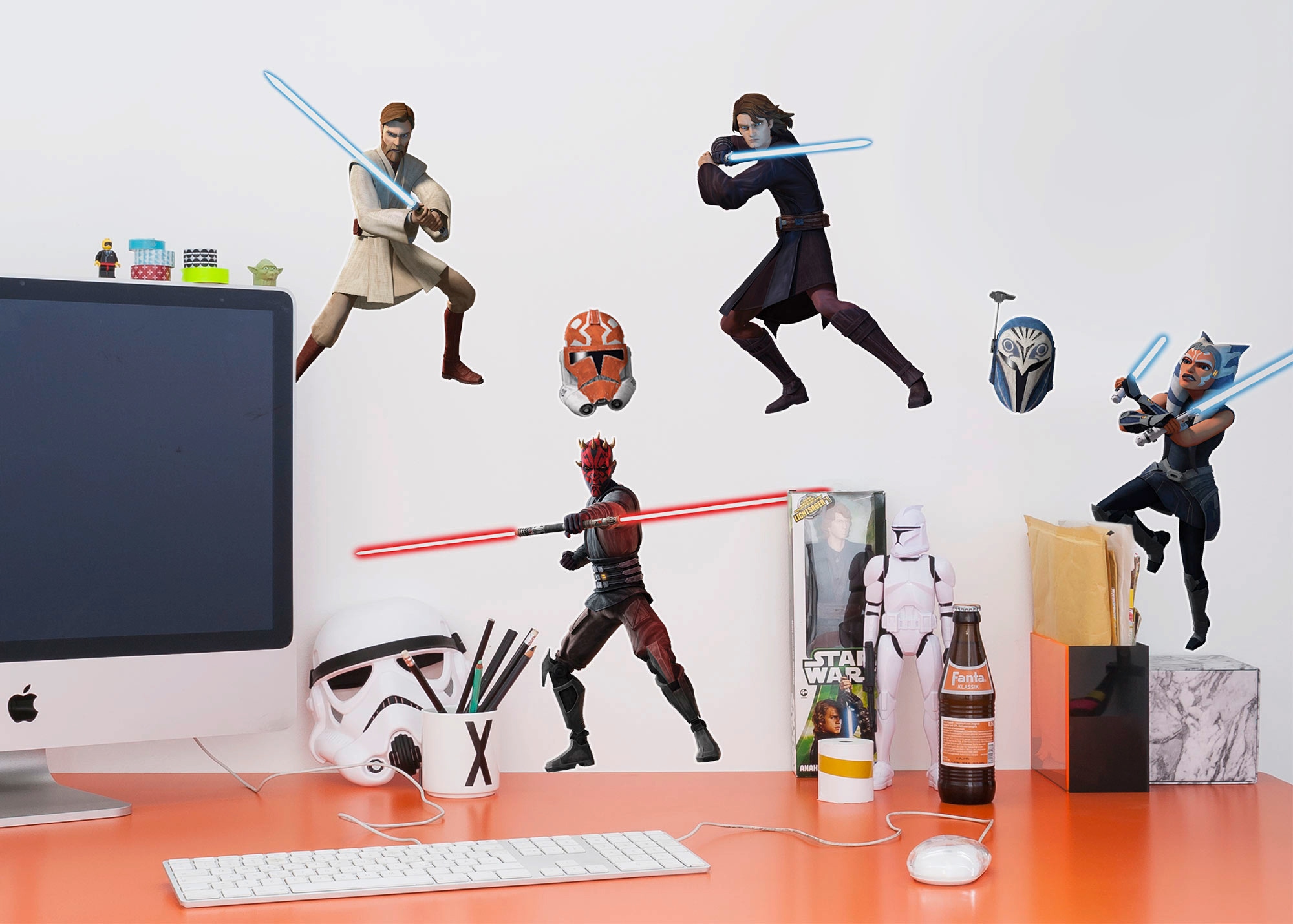 Komar Wandtattoo »Clone Wars Showdown - Grösse 100 x 70 cm«, (6 St.), selbstklebend, Wandsticker, Kinderzimmer