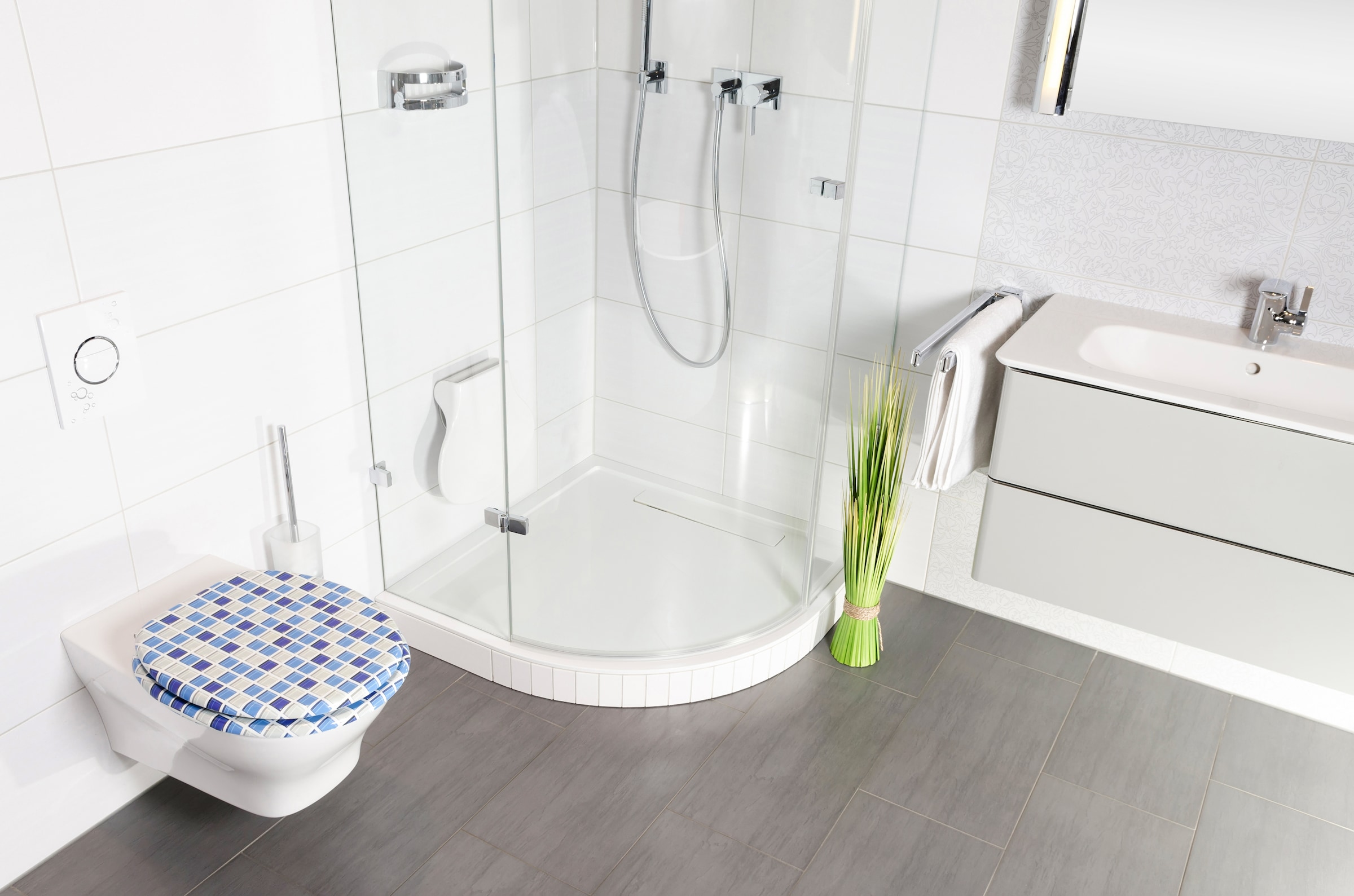 Sanilo WC-Sitz »Mosaik Blau«, mit Absenkautomatik