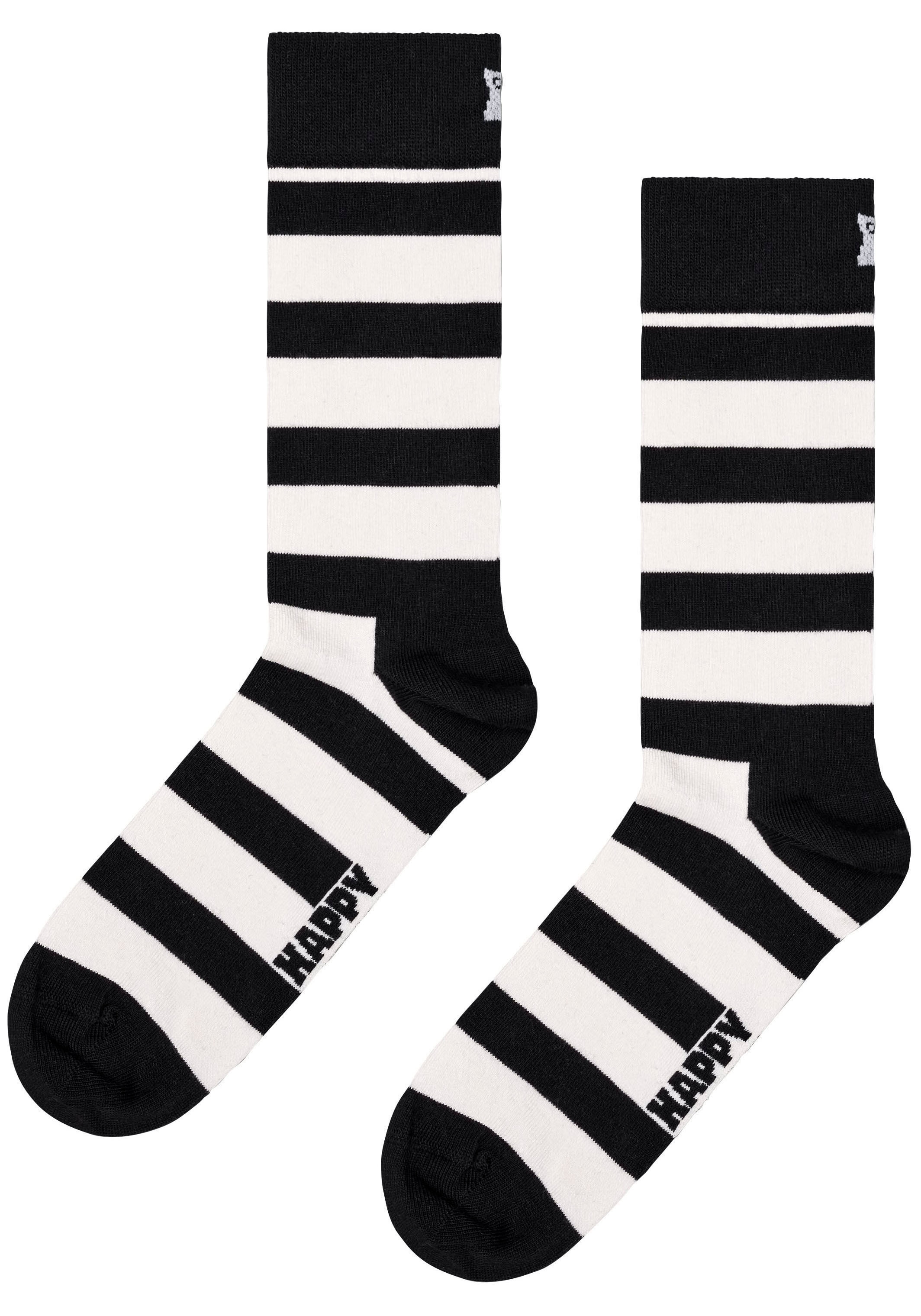 Happy Socks Socken, (Packung, 4 Paar), Classic Black & White Socks Gift Set