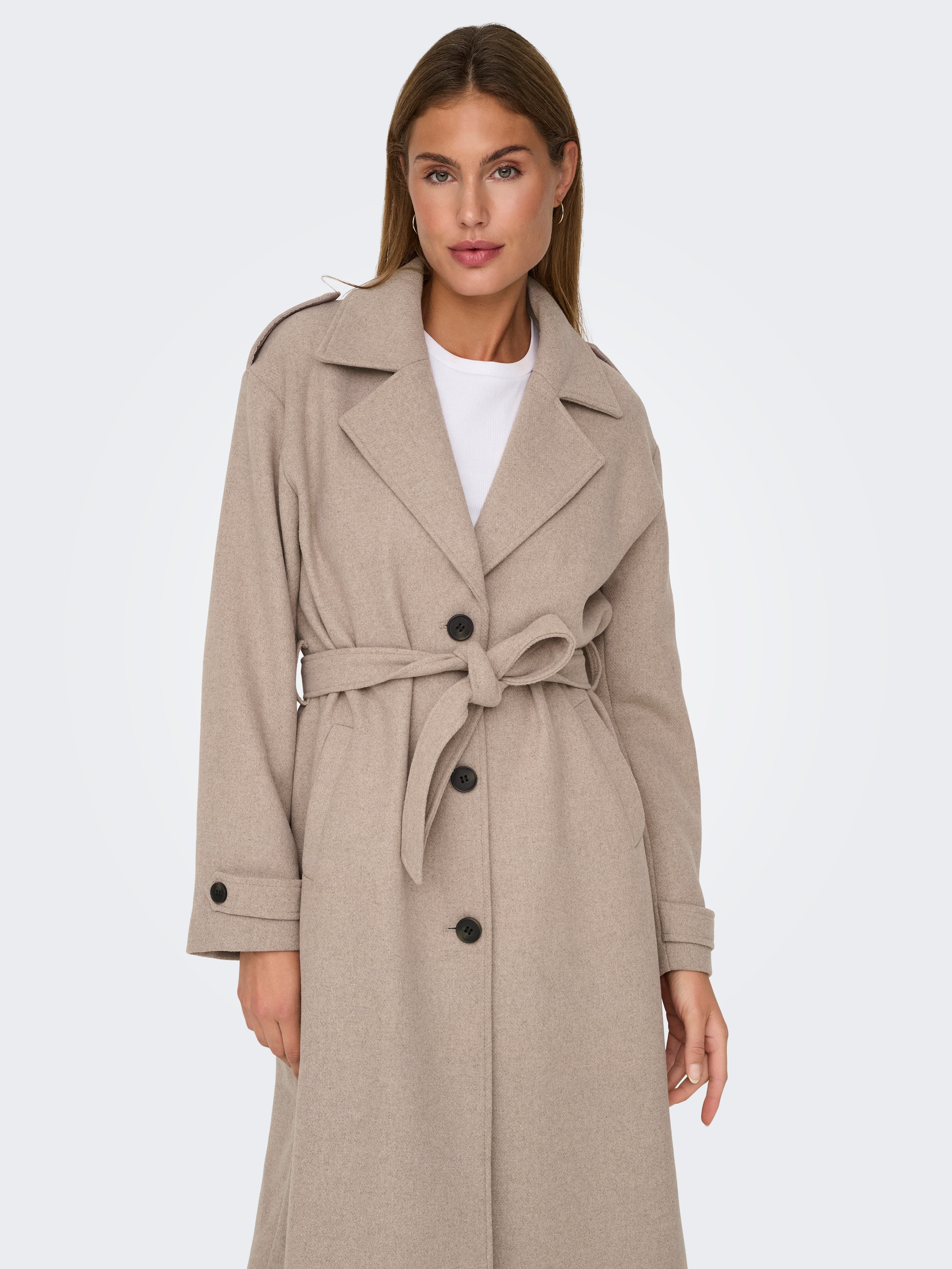 ONLY Langmantel »ONLNALINA X-LONG WOOL TRENCHCOAT OTW«, mit Wolle