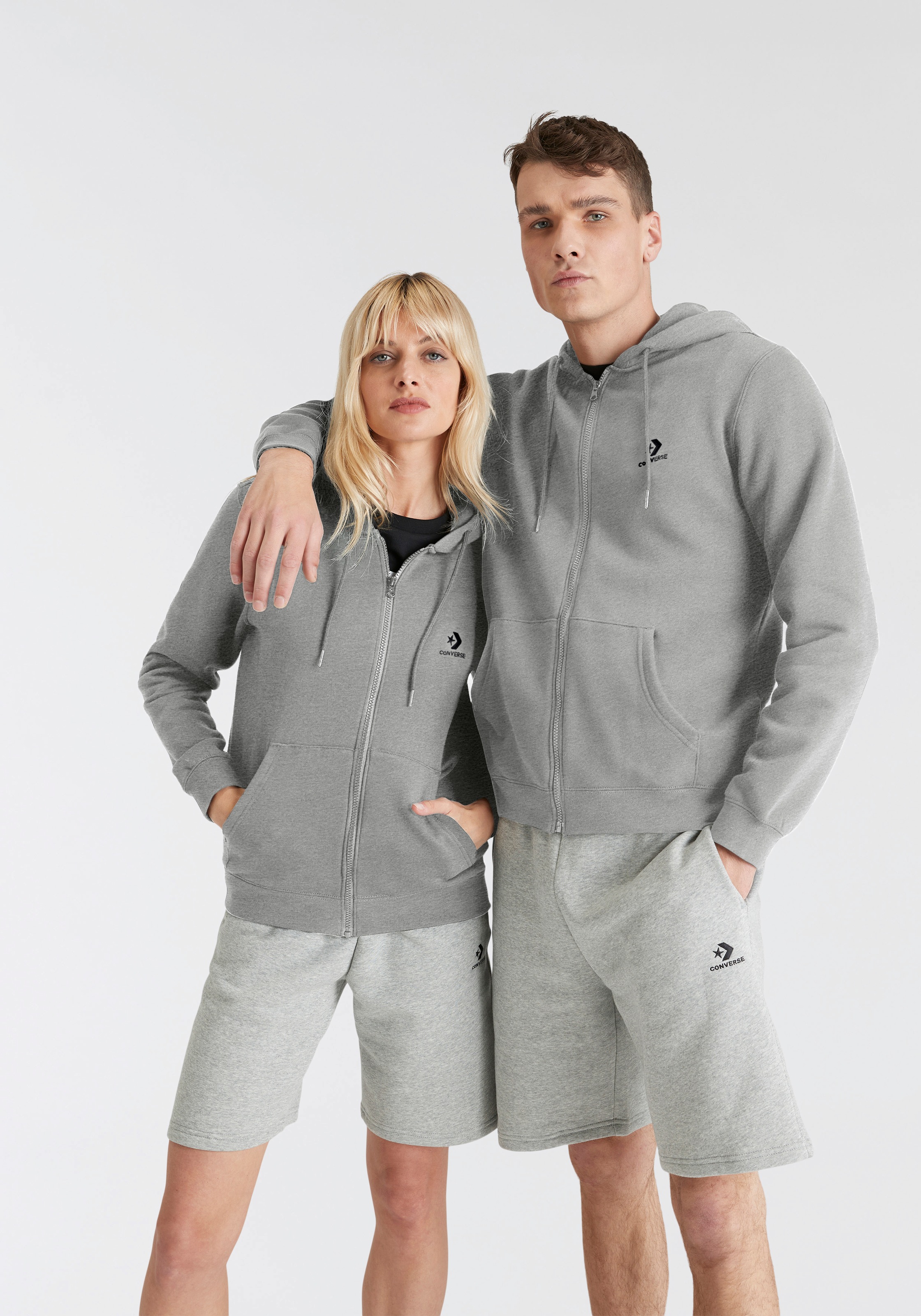 Converse Kapuzensweatjacke »GO-TO EMBROIDERED STAR CHEVRON BRUSHED BACK FLEECE ZIP... kaufen