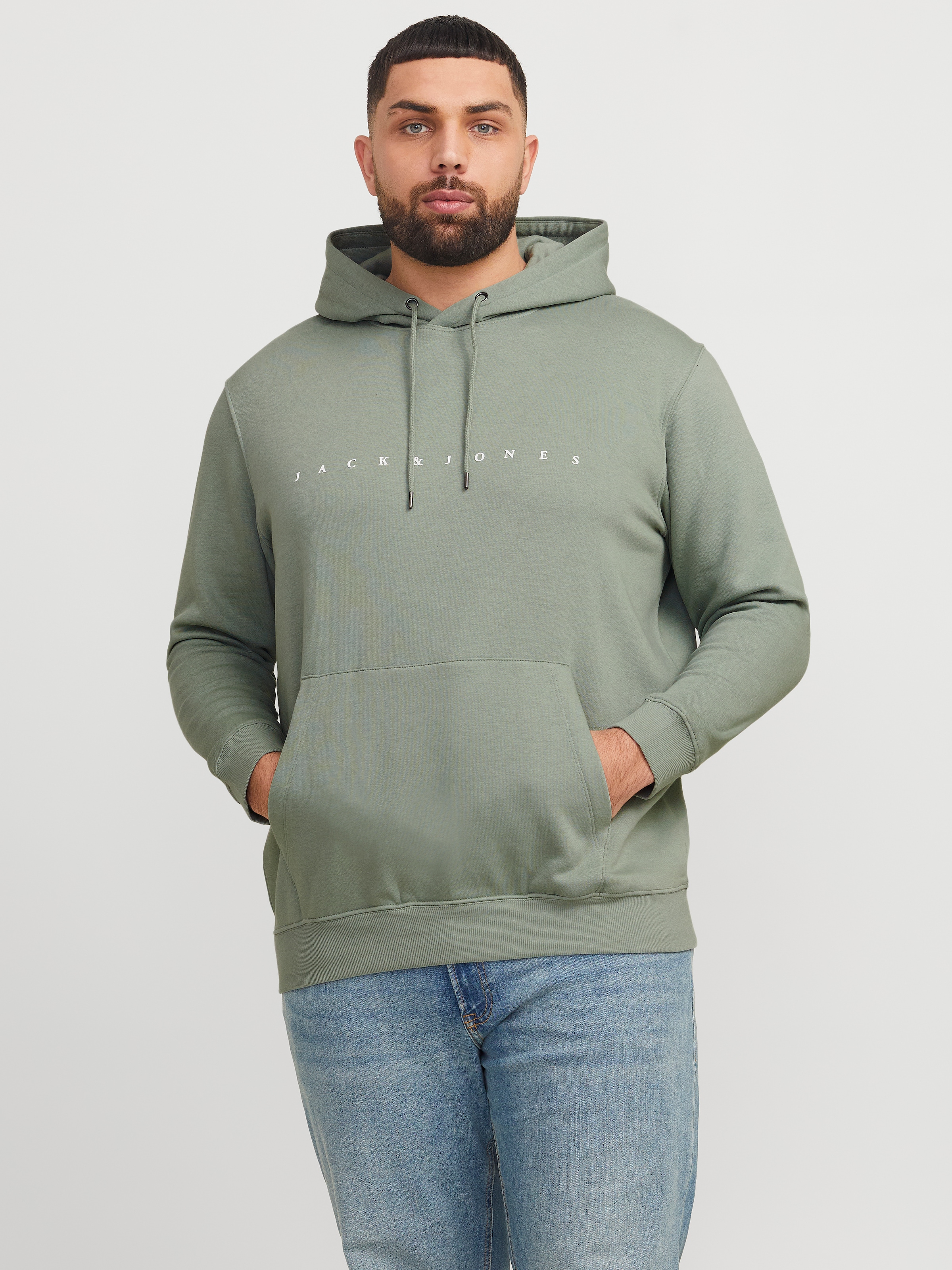 Jack & Jones PlusSize Kapuzensweatshirt »JJESTAR JJ SWEAT HOOD NOOS PLS«, mit Kängurutasche