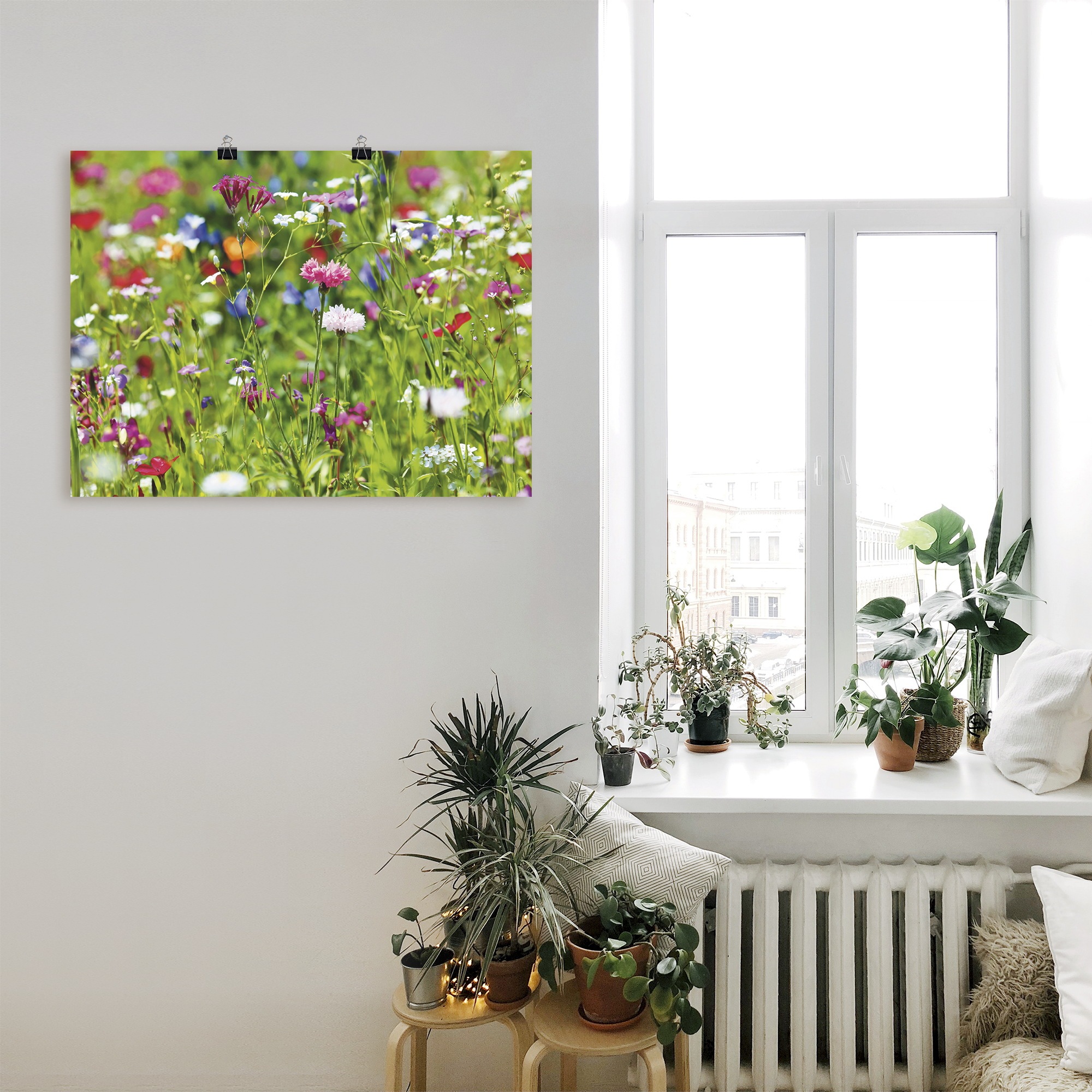 Artland Wandbild "Blumenwiese I" Blumenwiese 1 Stk. tlg. als Leinwandbild, Poster in verschied. Größen