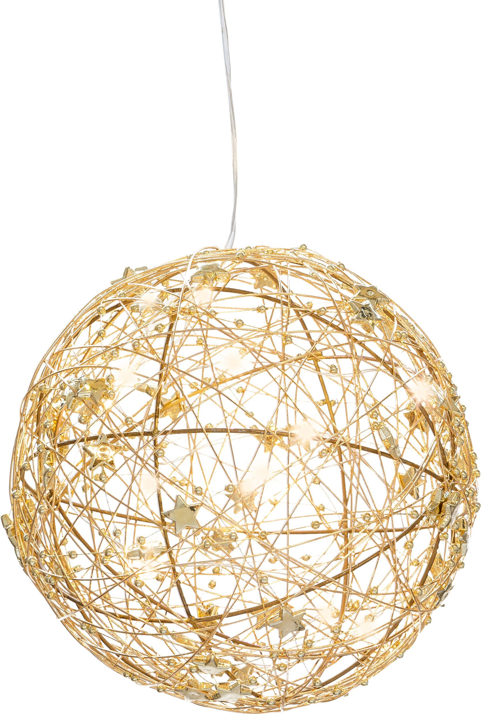 Creativ light LED Jelmoli-Versand kaufen | Dekolicht 10 Sternen, dekoriert Timerfunktion mit flammig-flammig, mit »Metalldraht-Kugel«, kleinen online