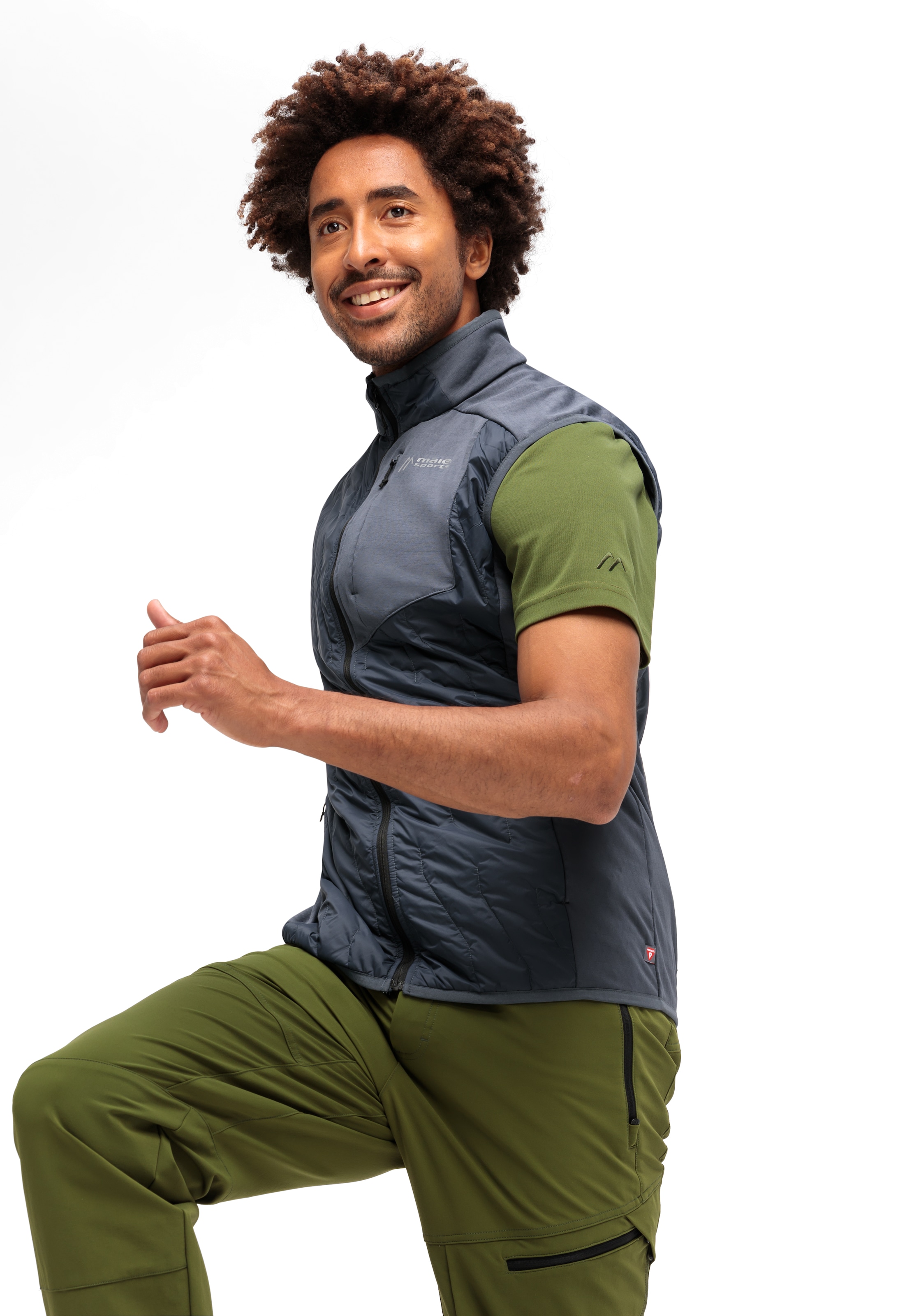 Maier Sports Funktionsweste »Serpe Vest M«, Herren Weste, atmungsaktive Outdoorweste, 3 Taschen mit Reissverschluss