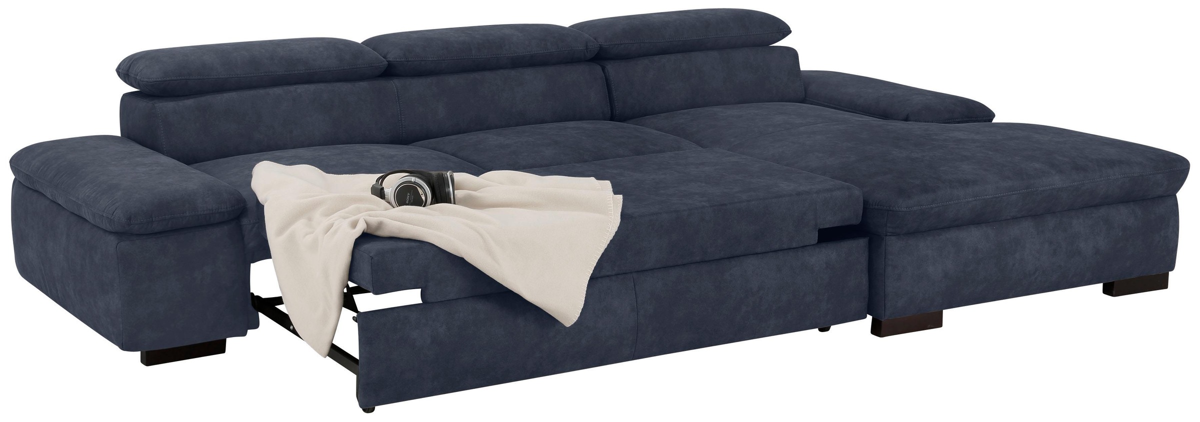Home affaire Ecksofa »Alberto L-Form«, mit Kopfteilverstellung, wahlweise mit Bettfunktion