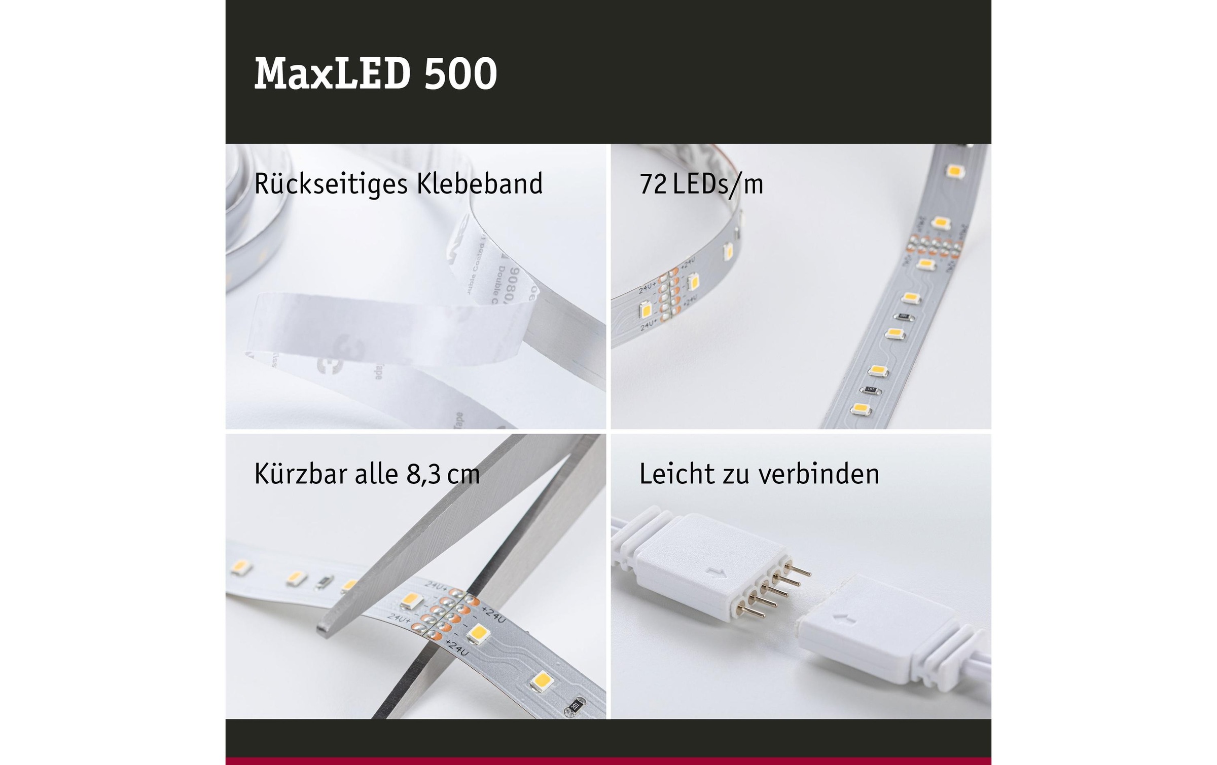 Paulmann LED-Streifen »MaxLED 500 LED Strip RGBW inkl. Adapterkabel 10 m«