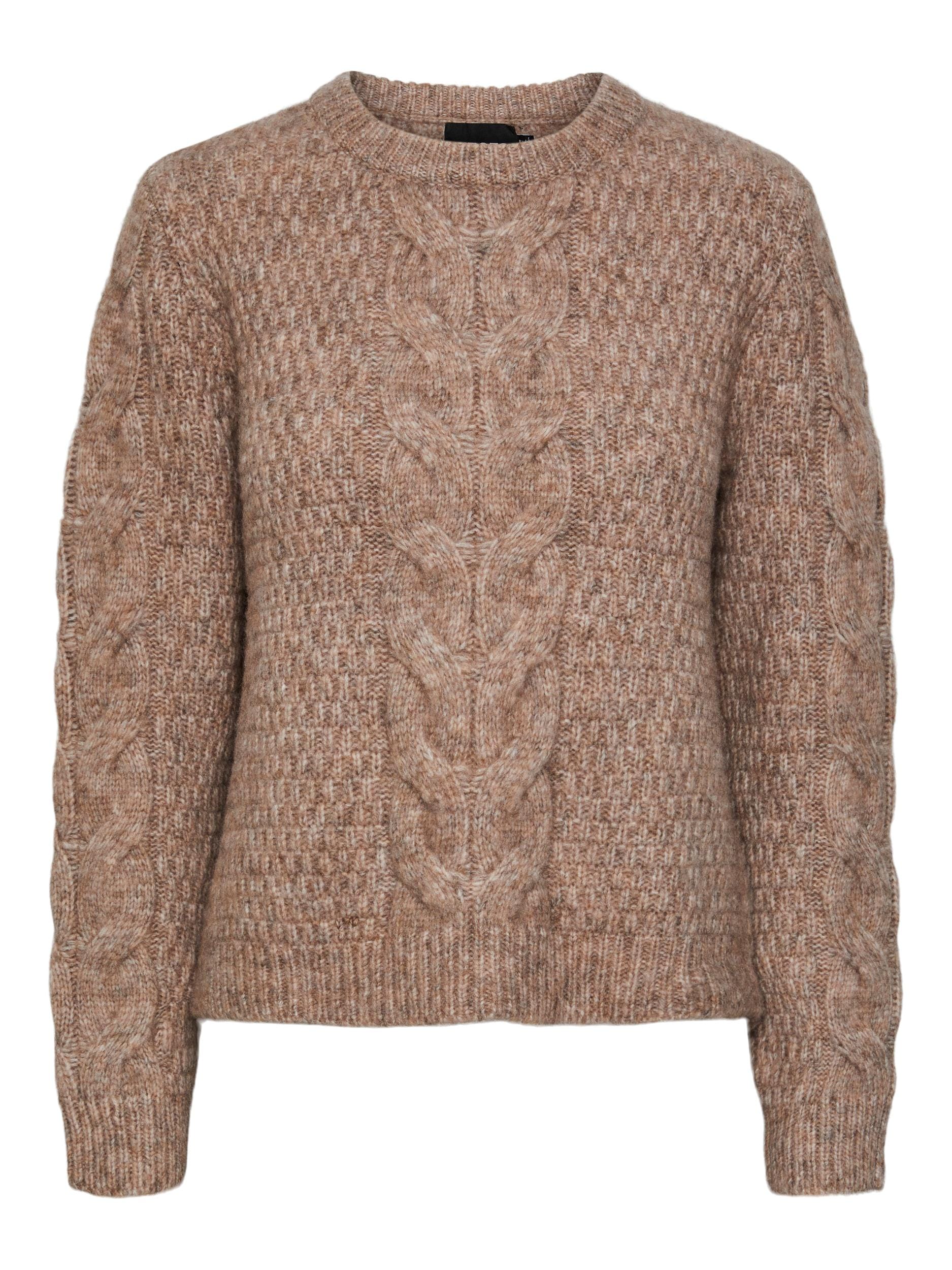pieces Strickpullover »PCNINA LS O-NECK KNIT NOOS BC«