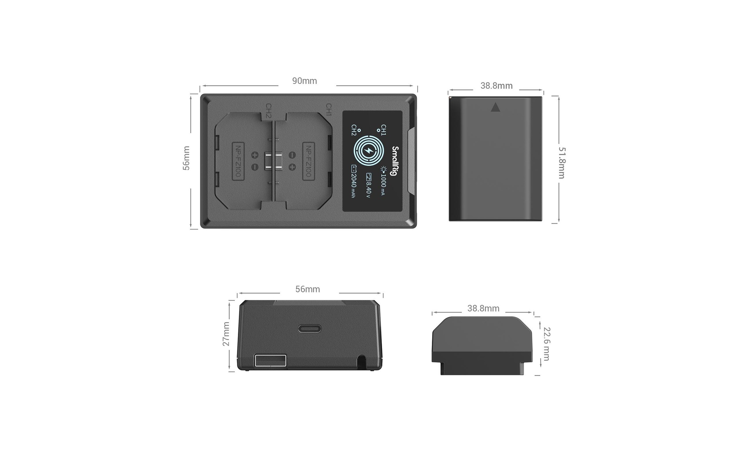 Kamera-Akku »Smallrig NP-FZ100 Akku und Charger Kit«