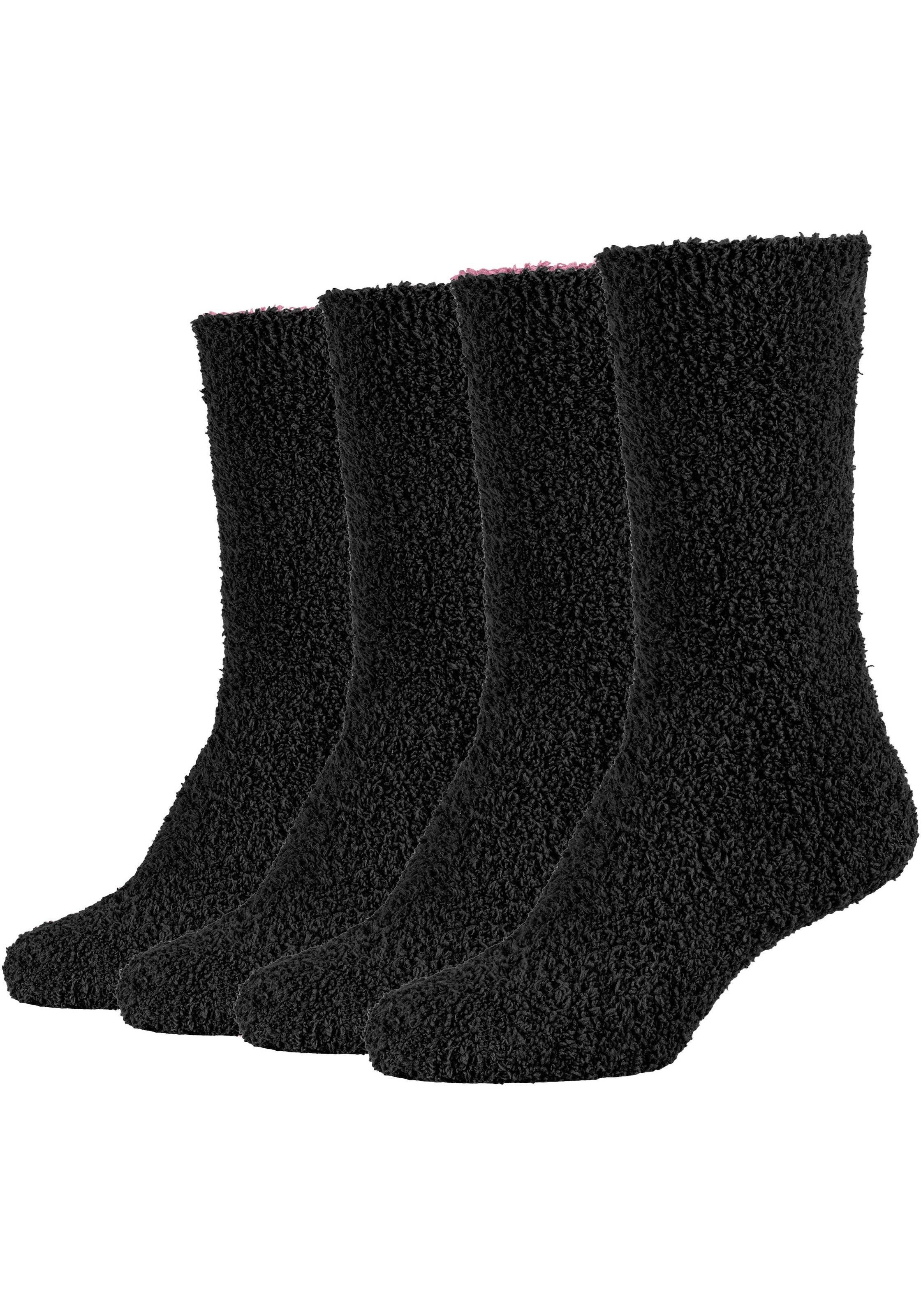 Camano Kuschelsocken »warm & cozy«, (4er Pack), bequem, weich, soft, kein Einschneiden, winter warm cozy