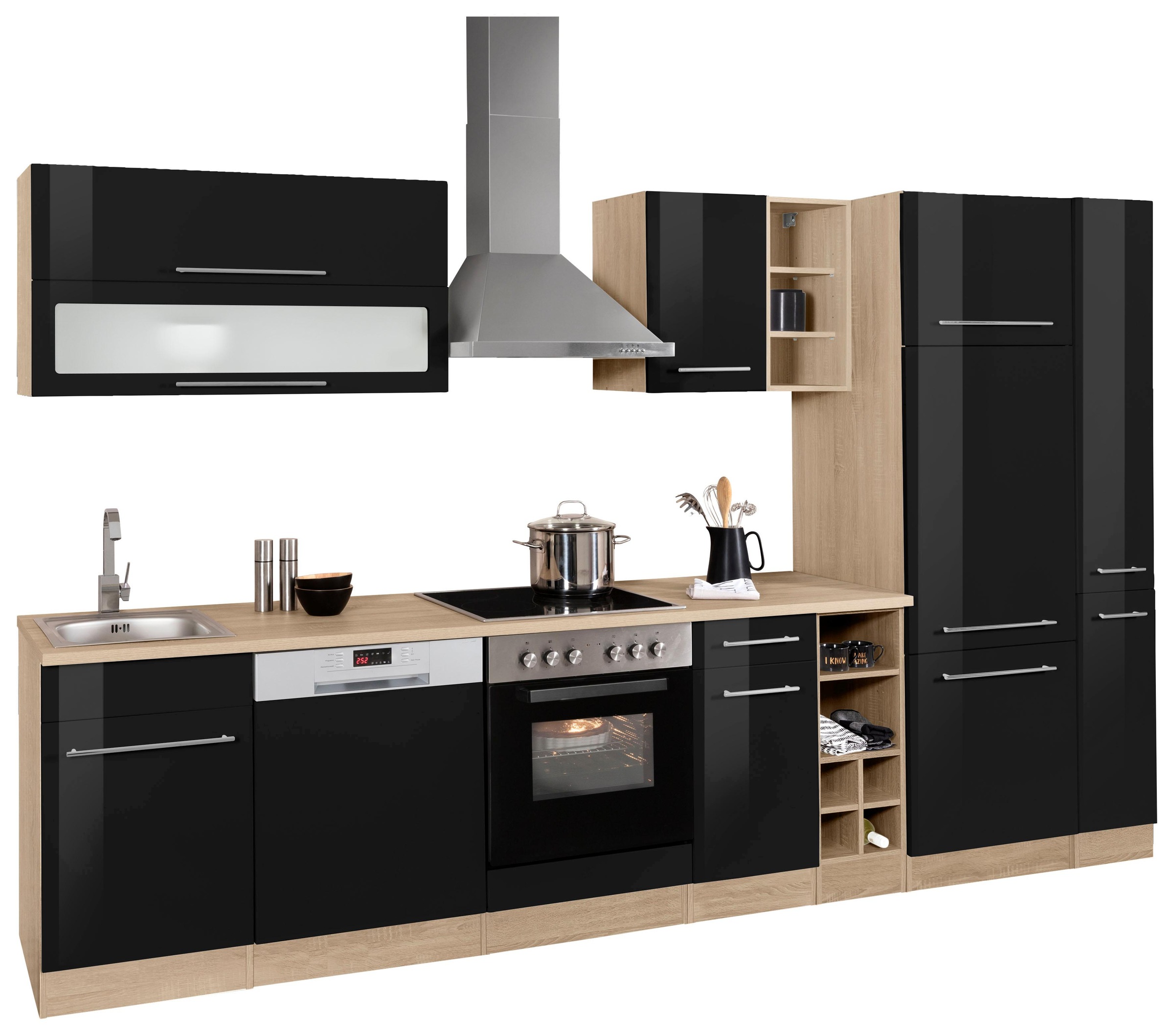 KOCHSTATION Küchenzeile "KS-Eton" ohne E-Geräte, Breite 330 cm