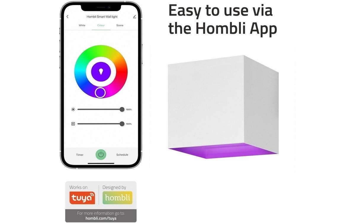 Hombli LED Gartenleuchte »hombli Smart Wall Light 2 x 3W RGB+CCT«, 2 flammig