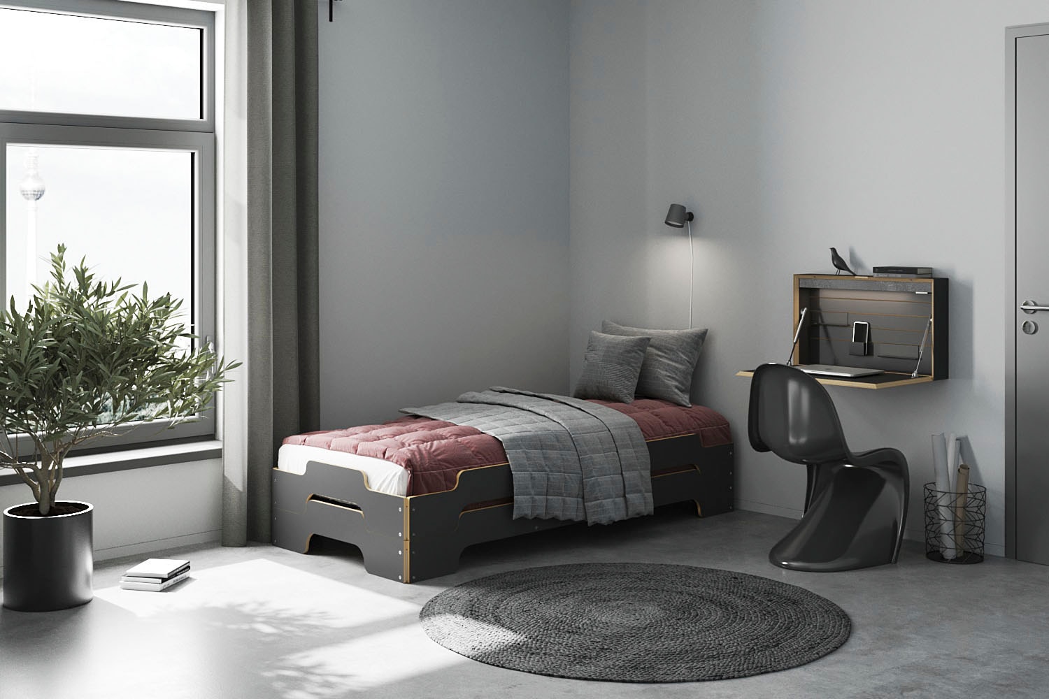 Müller SMALL LIVING Stapelbett »STAPELLIEGE Komfort (eine Liege)«, Komforthöhe 27.5 cm, ausgezeichnet mit dem German Design Award - 2019