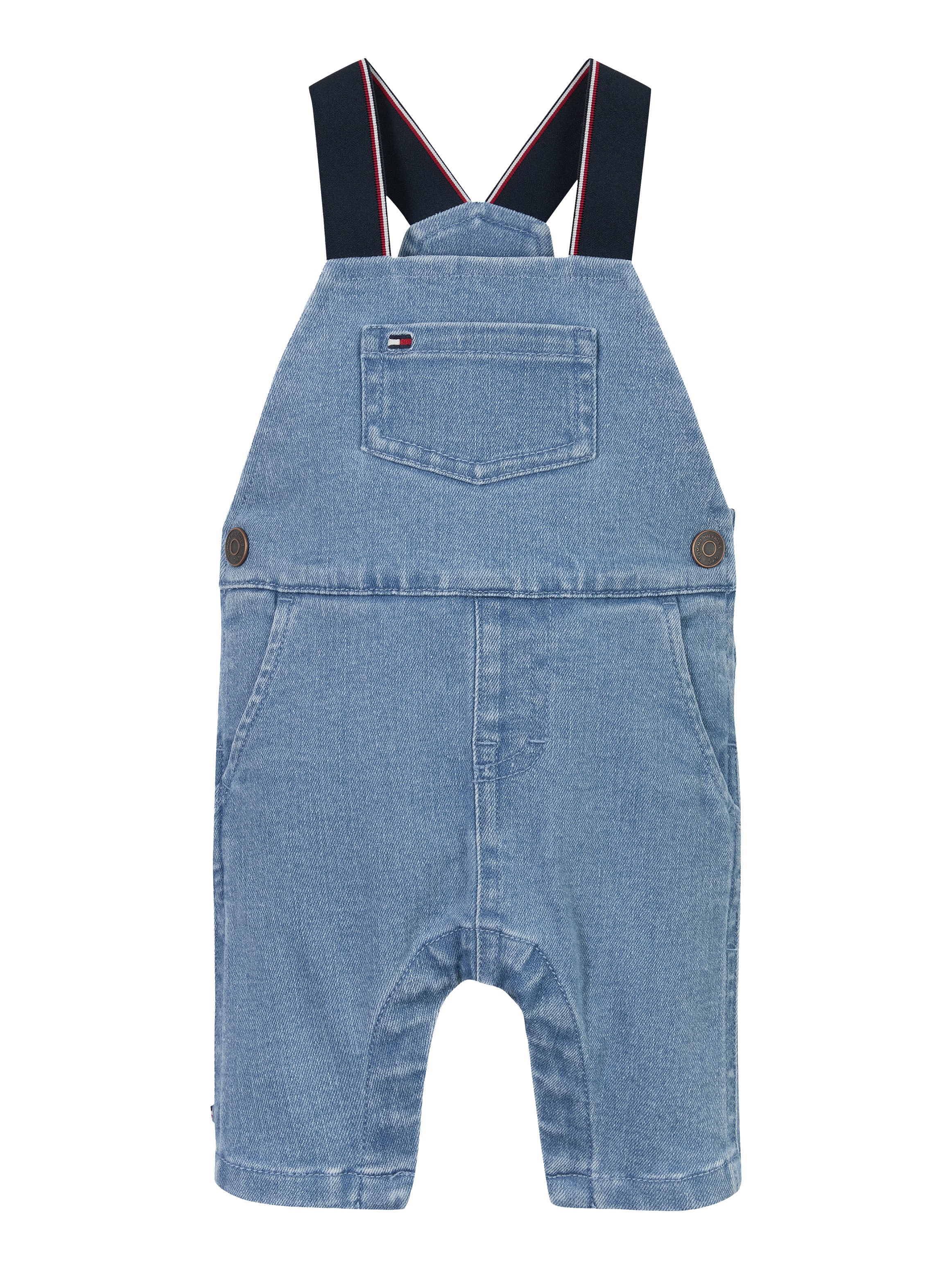 Tommy Hilfiger Latzhose »DENIM DUNGAREE«, mit Logostickereien, mit Knopfverschluss