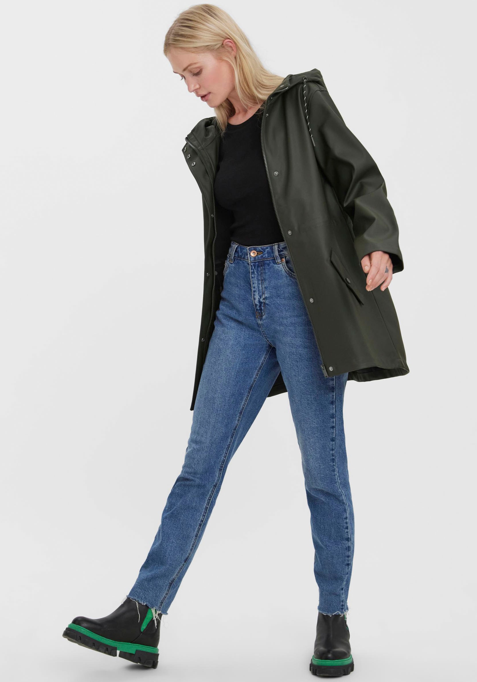 Vero Moda Regenjacke »VMMALOU COATED JACKET«, mit Kapuze