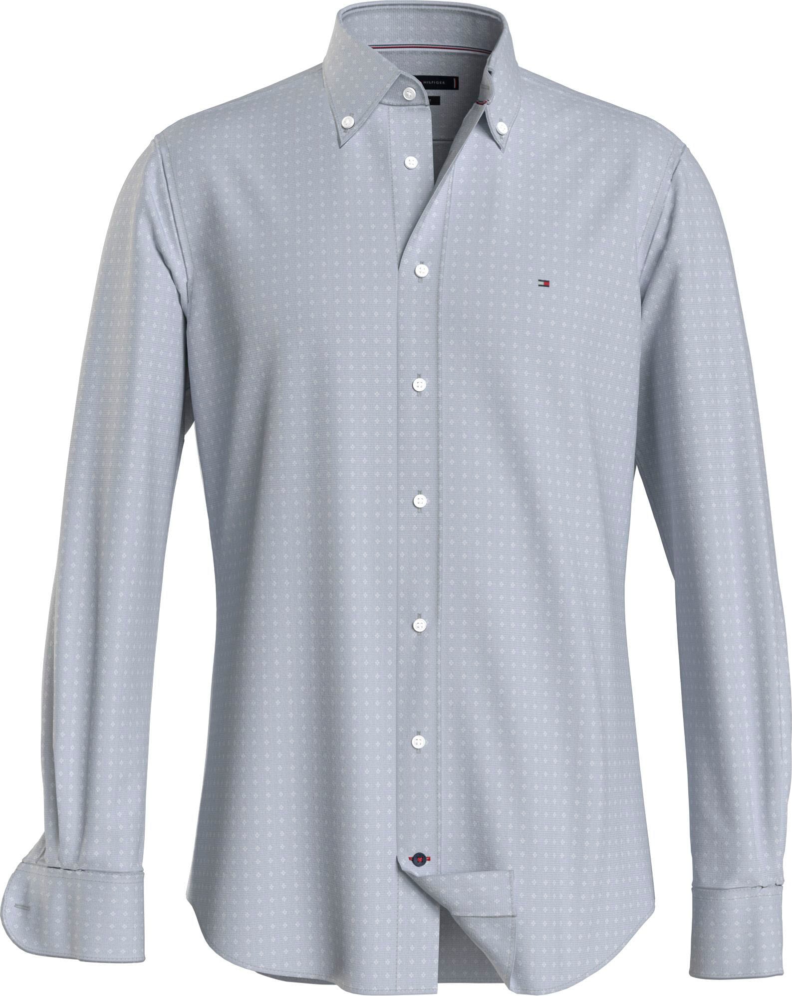 Tommy Hilfiger Langarmhemd »CL W-OXFORD DOBBY RF SHIRT«, mit dezenter  Labelflag auf der Brust online kaufen | Jelmoli-Versand
