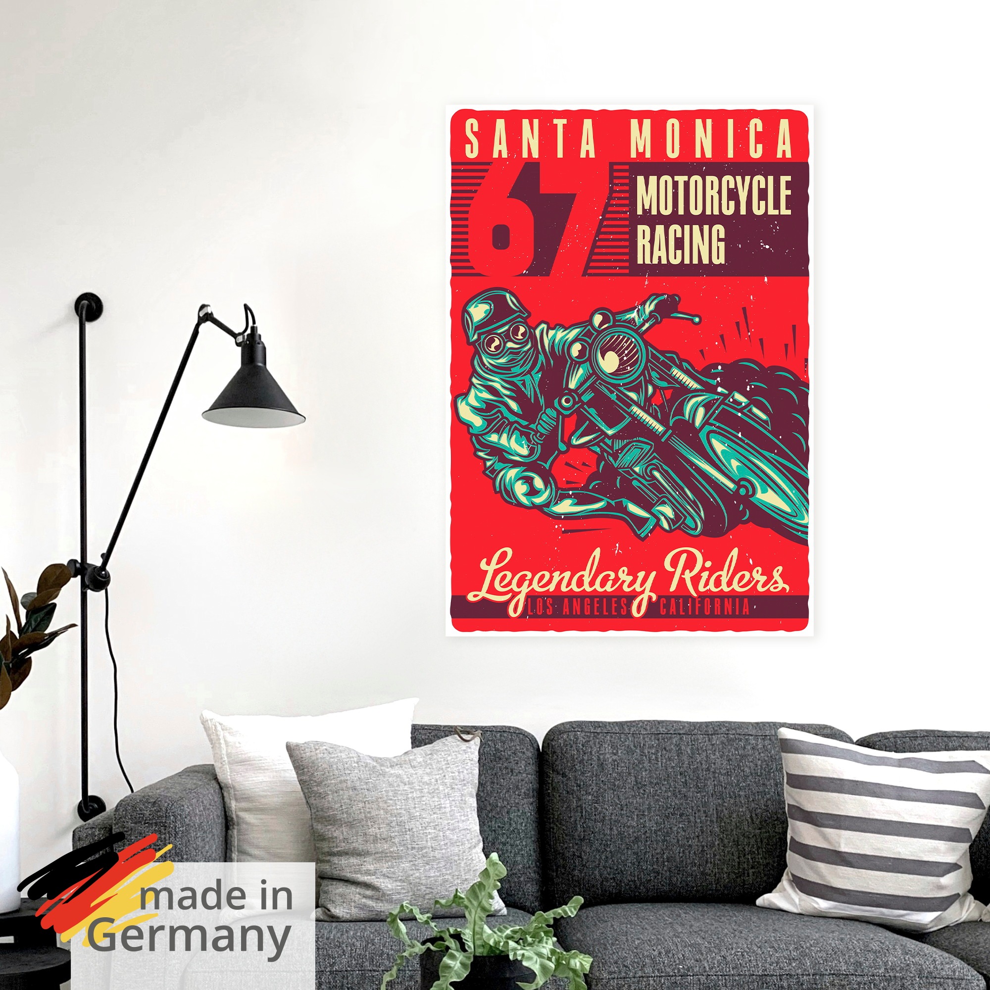 Artland Wandbild "Motorrad Santa Monica" 1 Stk. tlg. als Alubild, Leinwandbild, Poster, Wandaufkleber in verschied. Größen