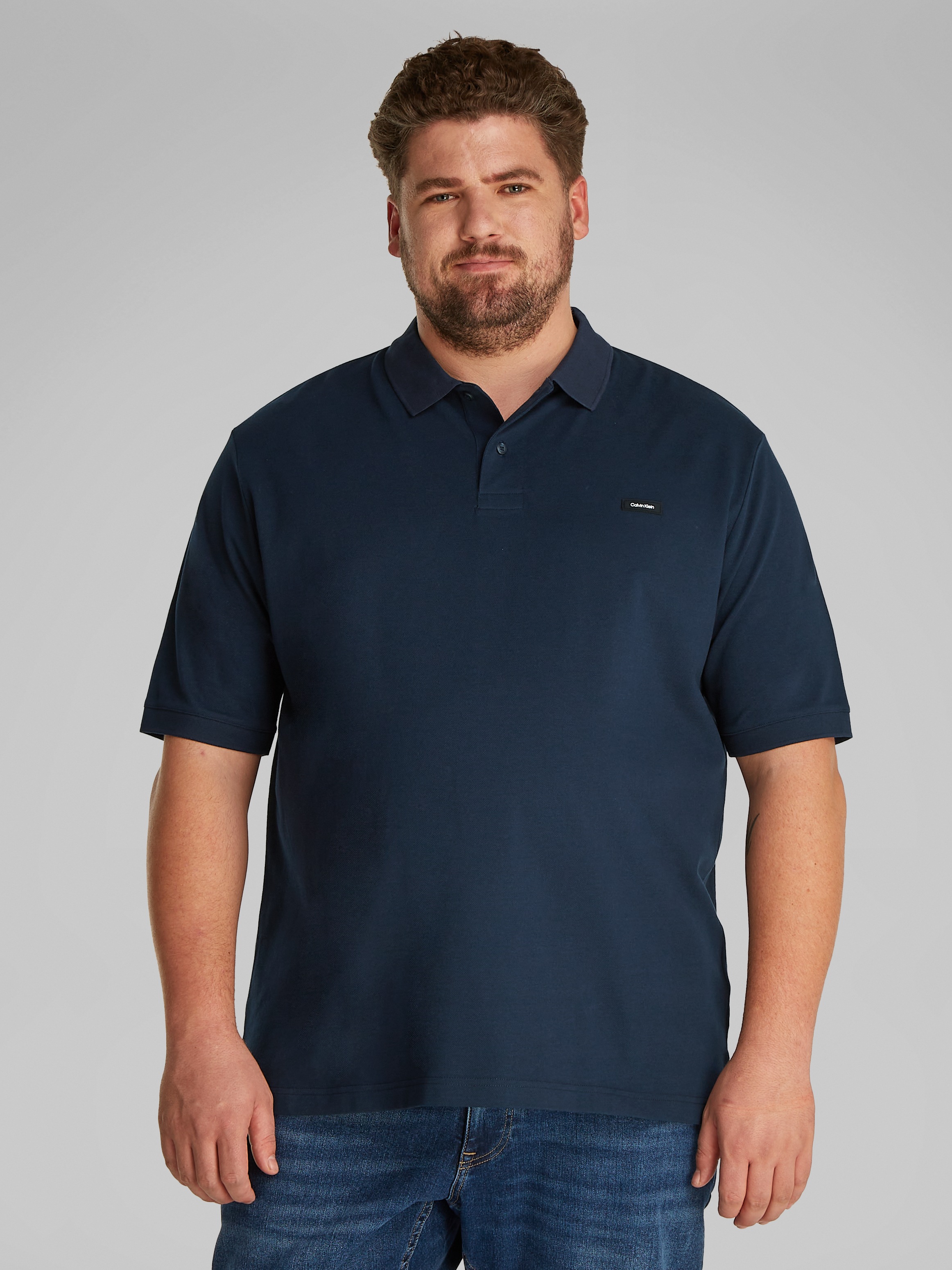 Calvin Klein Big&Tall Poloshirt »BT-STRETCH PIQUE SLIM POLO« in grossen Grössen mit Polokragen