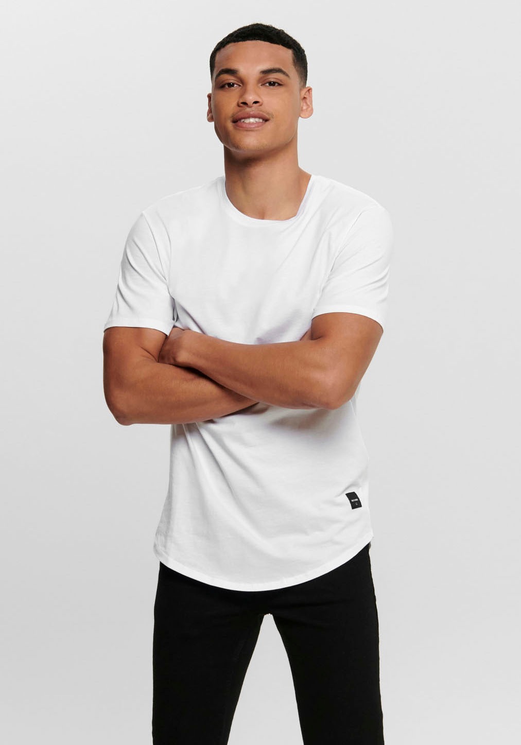 ONLY & SONS Rundhalsshirt »ONSMATT LONGY SS TEE NOOS«
