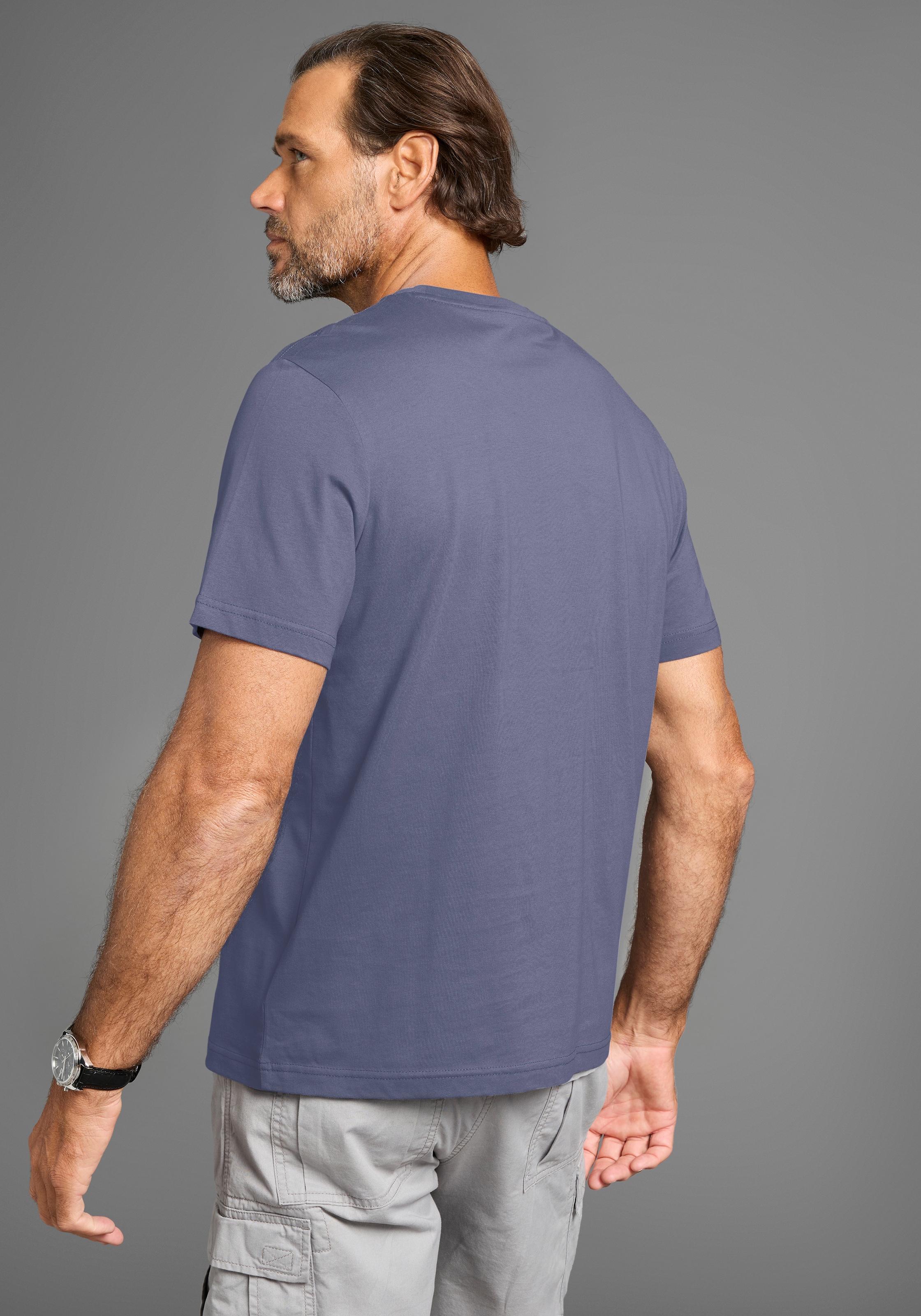 Man's World T-Shirt, mit grossem sportlichen Logo-Print