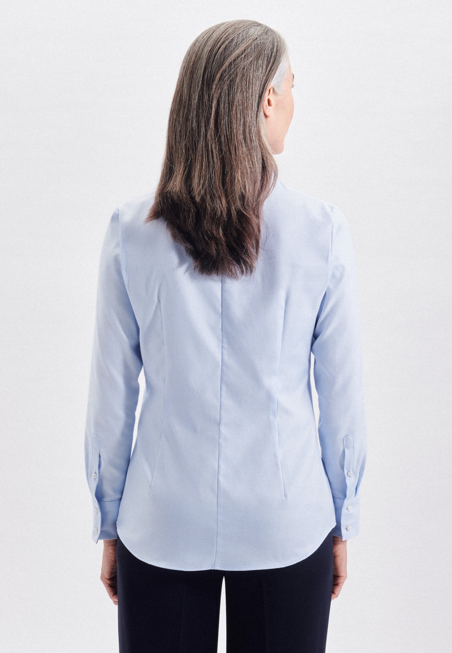 Rose«, Langarm Uni Kragen Bluse bestellen Jelmoli-Versand seidensticker »Schwarze Klassische online |