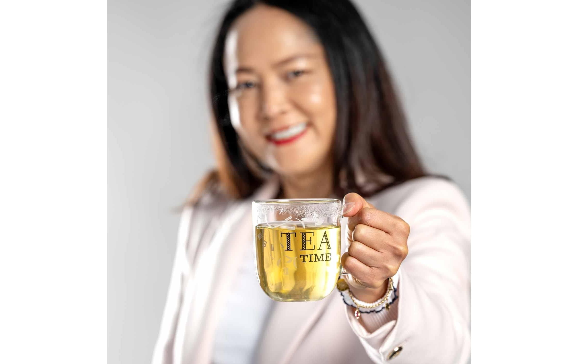 LEONARDO Tasse »Ufficio Tee Time 400 ml, 4 Stück, Transparent«, (1 tlg.)