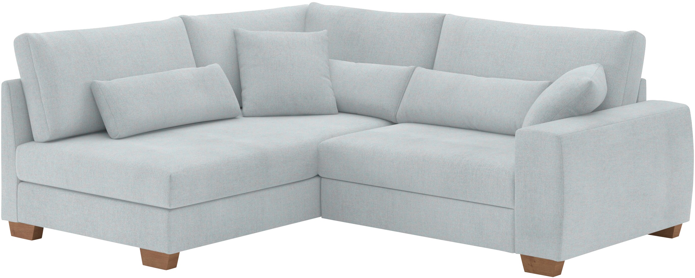 Mr. Couch Ecksofa »Helena L-Form, bis 140 kg belastbar«, mit Taschenfederkern, wahlweise mit Bettfunktion