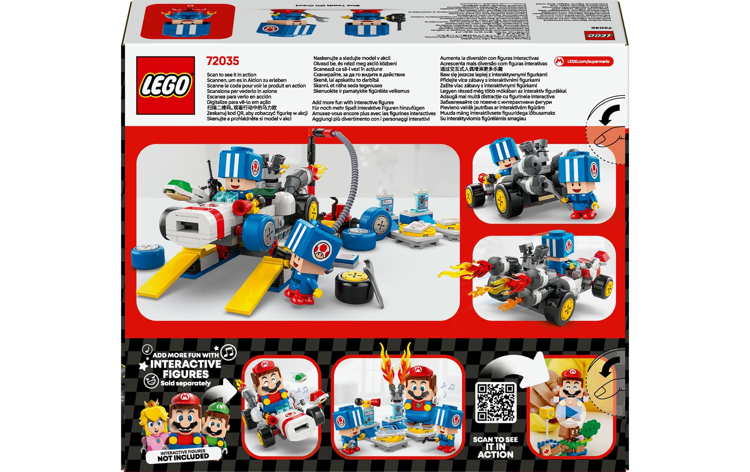 LEGO® Spielbausteine »Super Mario Mario Kart – Toads Werkstatt 72035«, (390 St.)