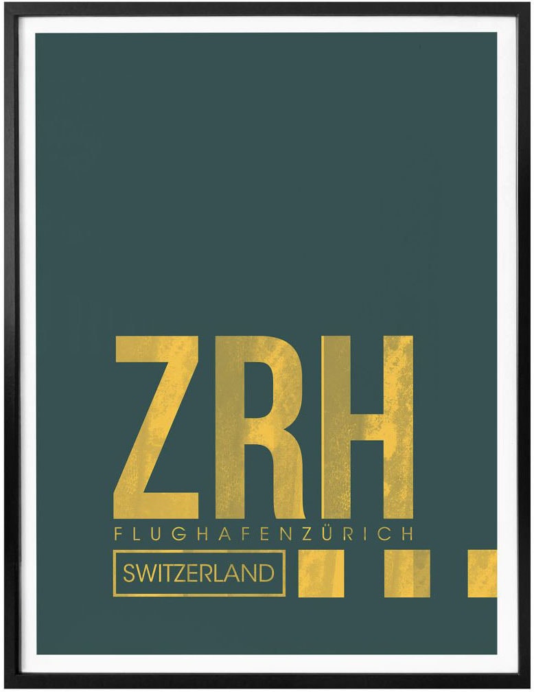 Bild, kaufen Wall-Art Poster | Jelmoli-Versand (1 ZRH Flughafen, Wandbild, Zürich«, St.), online Wandposter Poster, Flughafen »Wandbild