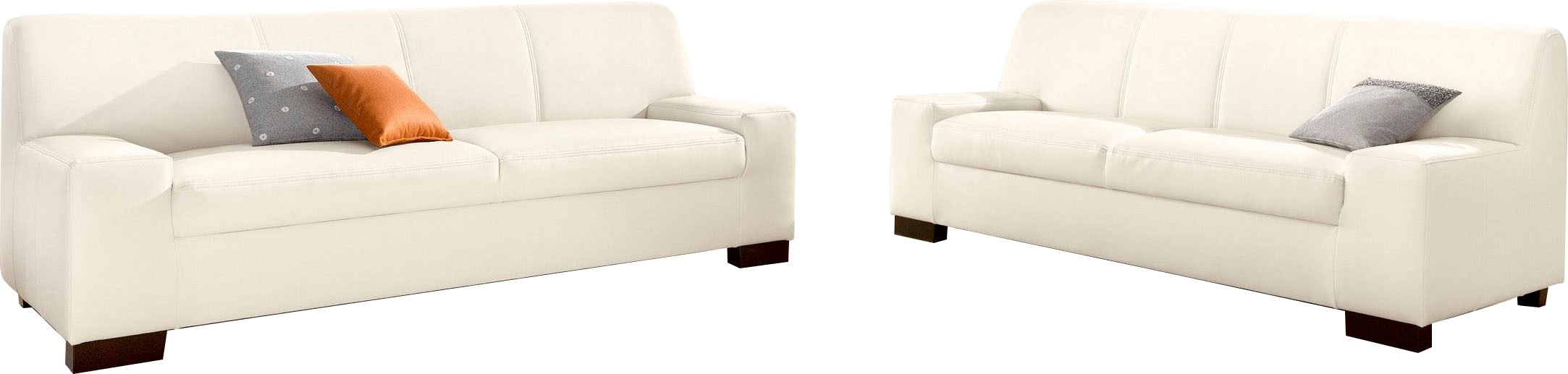 DOMO collection Polstergarnitur "Norma Top,elegant und modern, flache Armlehnen" Set, bestehend aus einem 2-Sitzer und einem 3-Sitzer