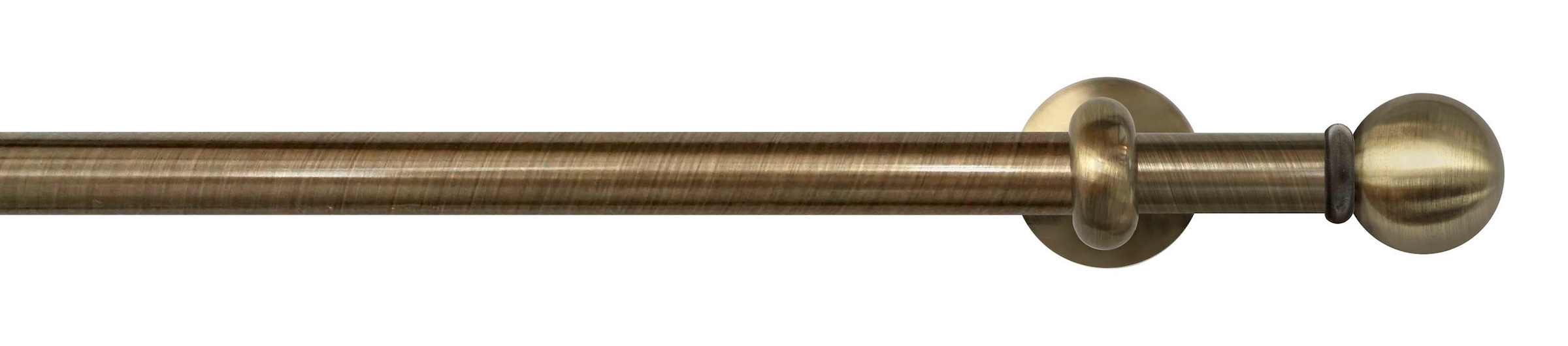 GARESA Gardinenstange "ESPERANCA" Ø 16 mm 1 läufig-läufig Wunschmaßlänge rustikale Vorhanggarnitur, verlängerbar, Eisen, Endk. Kugel, m. Ringe