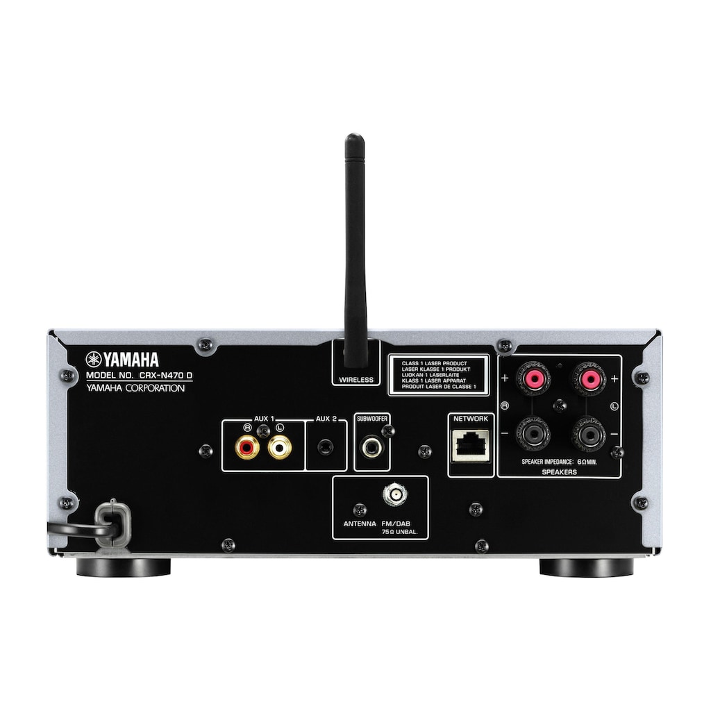 Yamaha Microanlage »MusicCast MCR-N470 DAB Schwarz«, (Bluetooth-WLAN Digitalradio (DAB+)-FM-Tuner)
