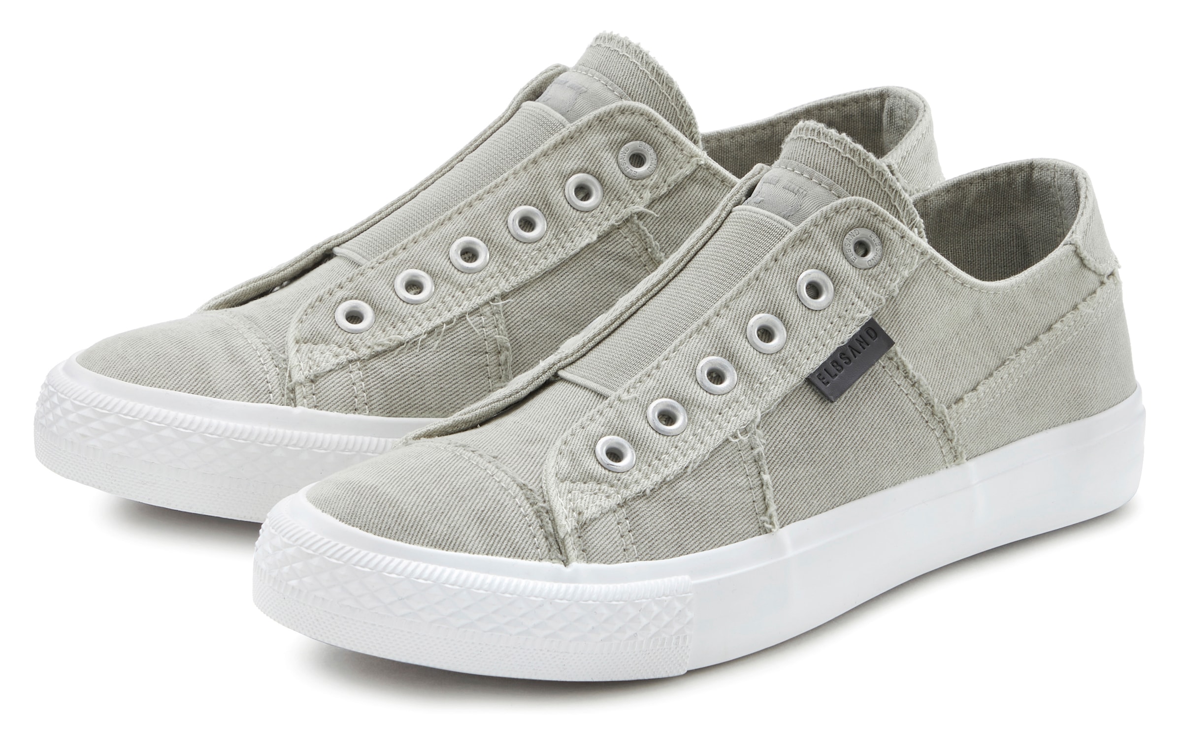 Elbsand Sneaker "Halbschuh, Slipper, Freizeitschuh, Stoffschuhe, Textilschuhe" Slip-On-Sneaker aus Textil zum Reinschlüpfen mit elastischem Einsatz