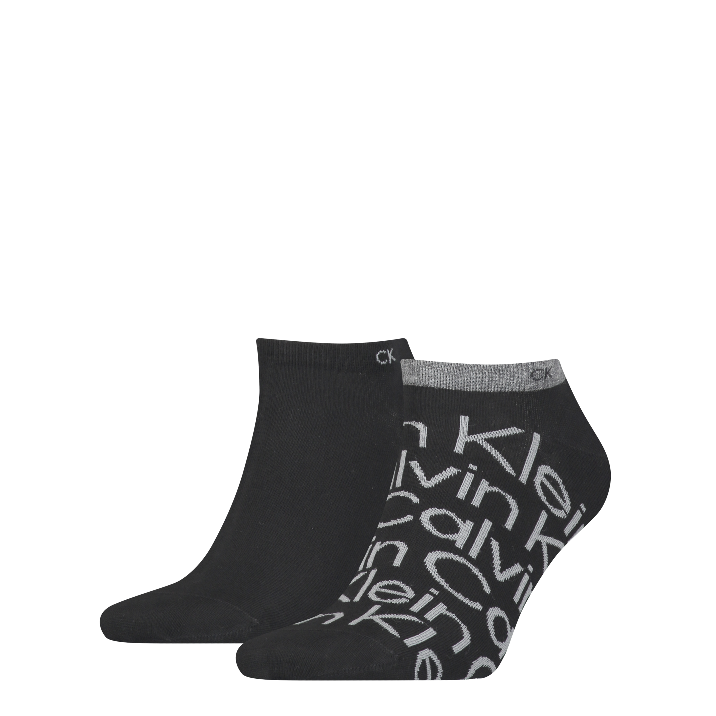 Calvin Klein Jeans Sneakersocken »CK MEN SNEAKER 2P ALL OVER PRINT« 2 Paar, All-Over-Muster, uni, Logoschriftzug, atmungsaktiv