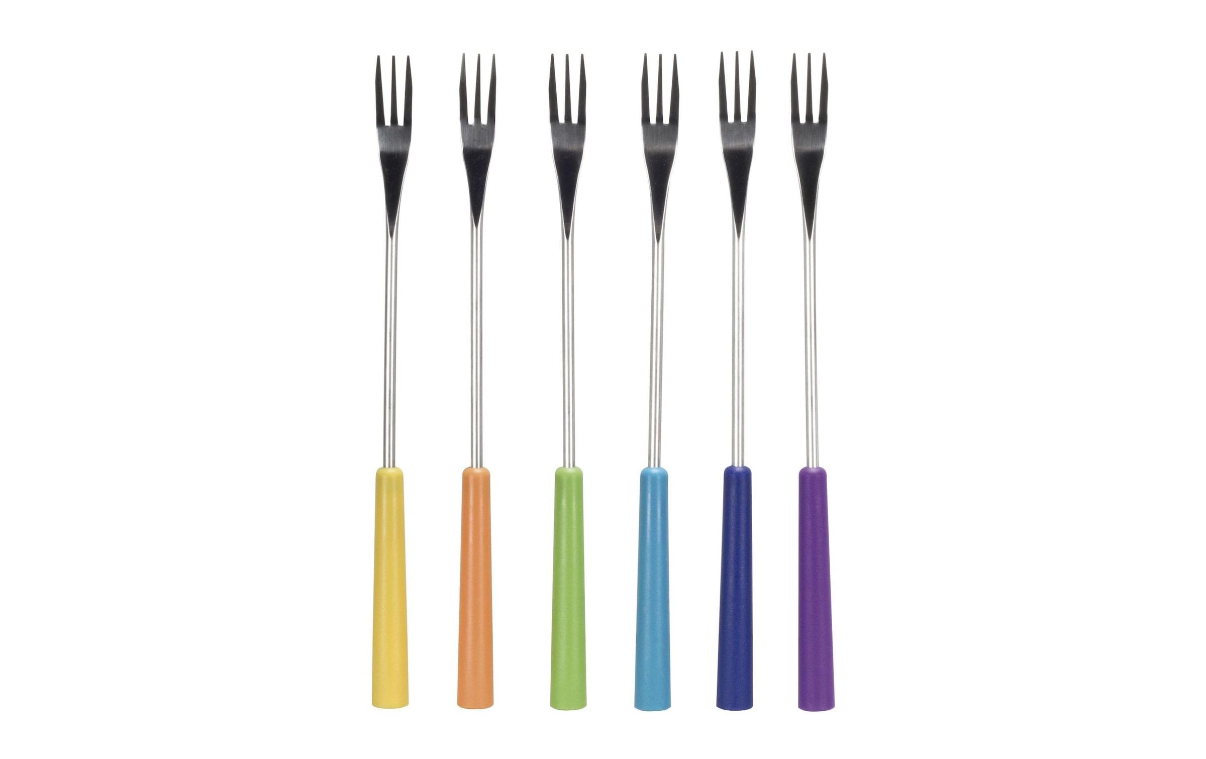 Nouvel, Fonduegabel »Colori«, mehrfarbig, silberfarben, Edelstahl, 6 Stk.