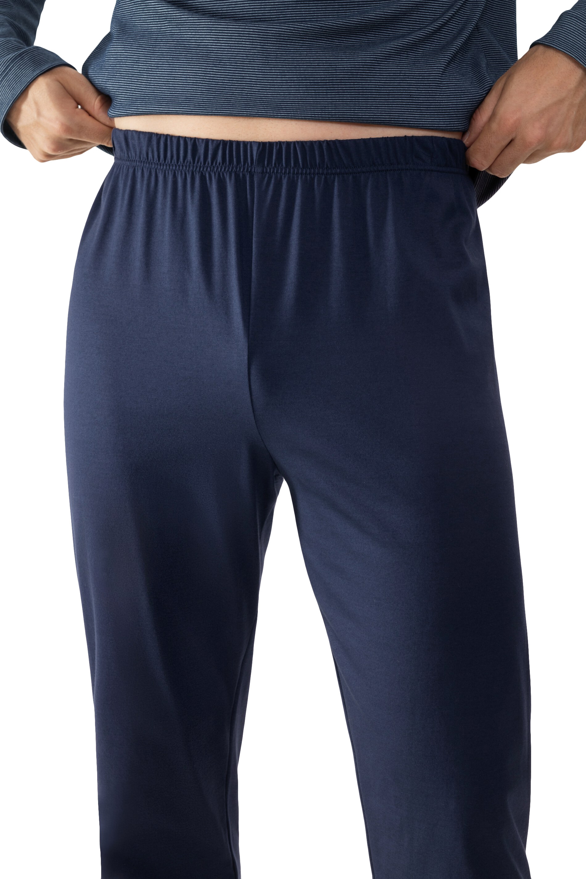 Mey Pyjama »SERIE BENNISON«, (2 tlg.), Langarm, Brusttasche, Komfortbund