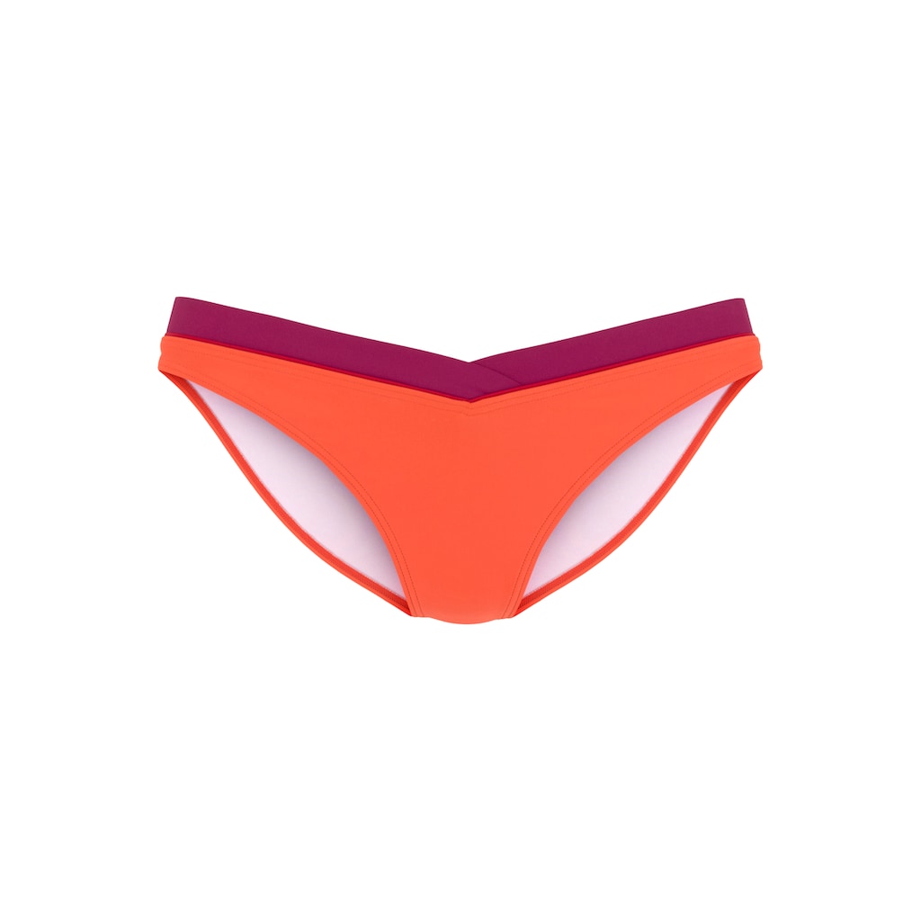 s.Oliver Bikini-Hose »Yella«, mit kontrastfarbenen Details und V-Bund