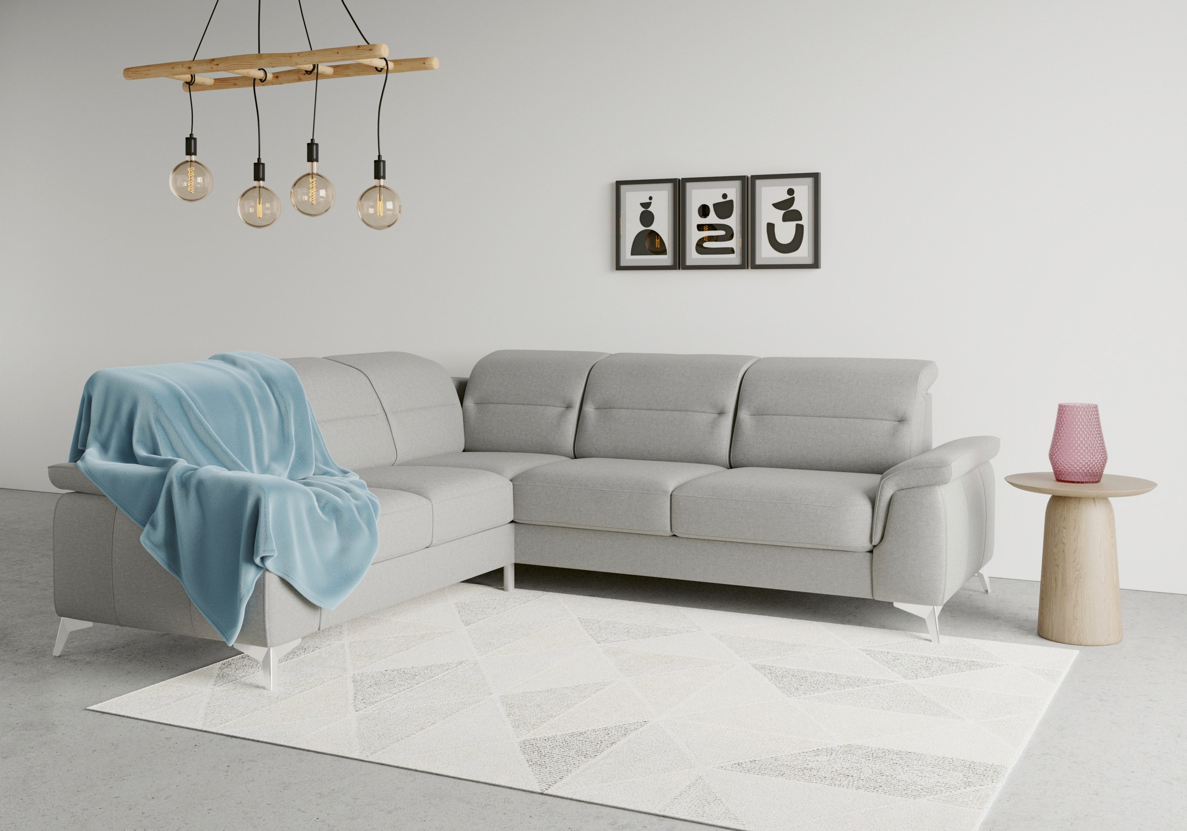 sit&more Ecksofa »Sinatra L-Form«, optional mit Kopfteilverstellung und Armteilfunktion