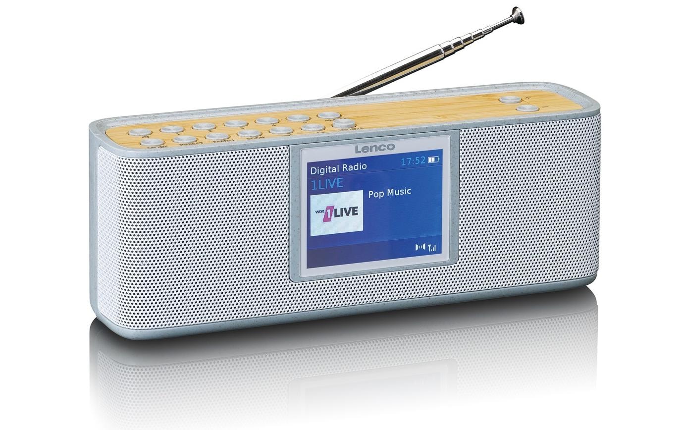 Lenco Digitalradio (DAB+) »PDR-046«, Batteriestandanzeige, Display, Equalizer, Oberfläche aus Bambus
