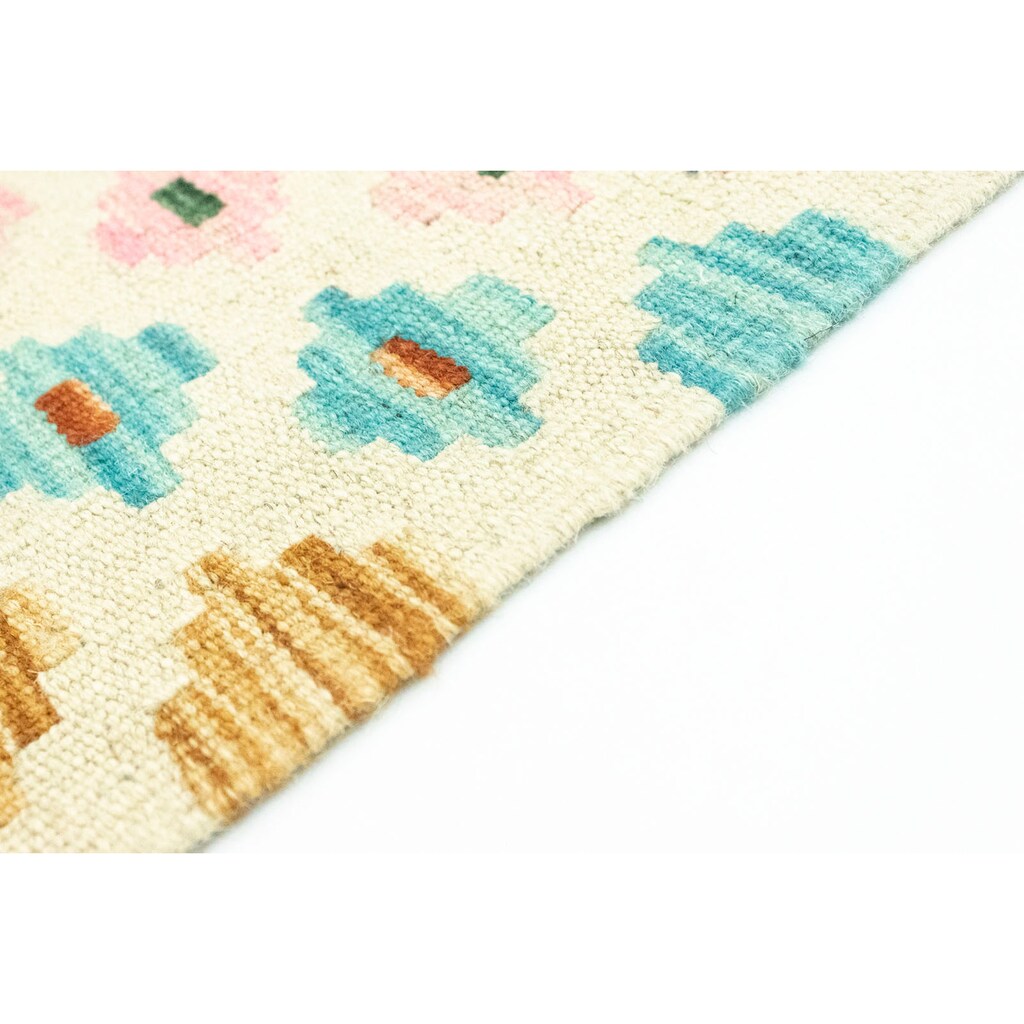 morgenland Wollteppich »Kelim Afghan Teppich handgewebt beige«, rechteckig, Kurzflor