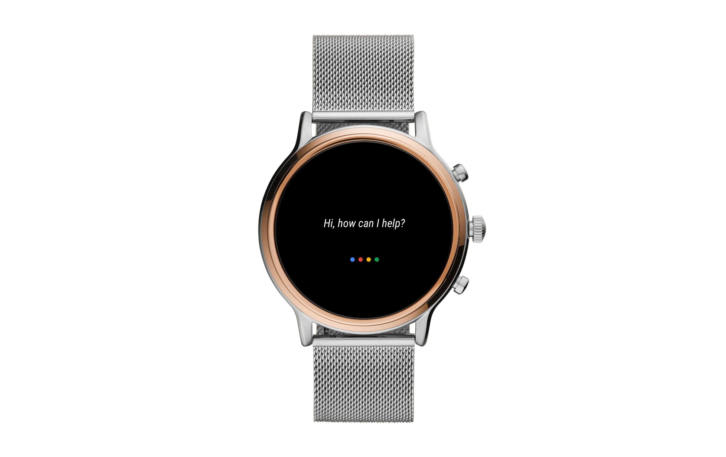 Fossil Smartwatch »Julianna HR FTW6061 Silberfarbenfarben/Rose/Schwarz«, (44 cm / 17,32 Zoll), Wear OS by Google, 8 GB,)